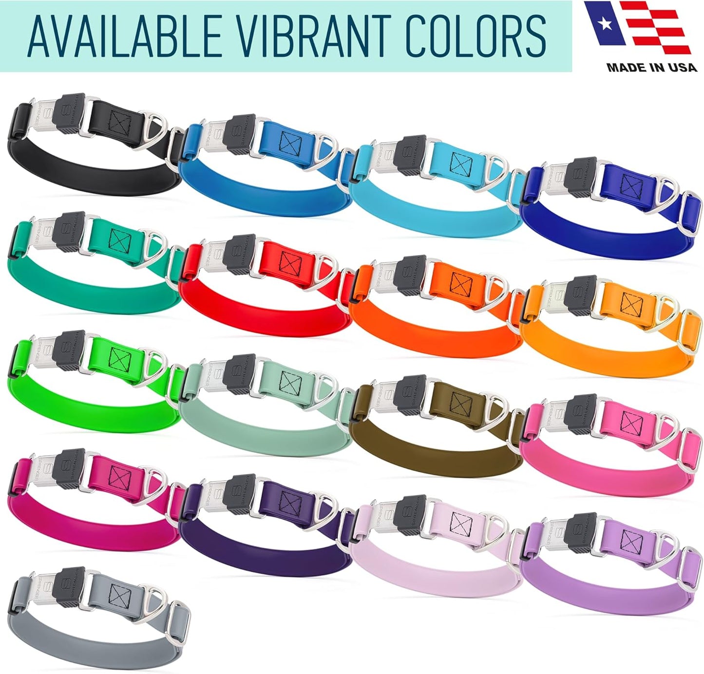 Dogline Biothane Waterproof Dog Collar with Herm Sprenger Stainless Steel Quick Release Buckle – Heavy Duty Tactical Durable Collar for Dogs – Comfortable and Safe Pet Collar, W 3/4" L 12-19", Red