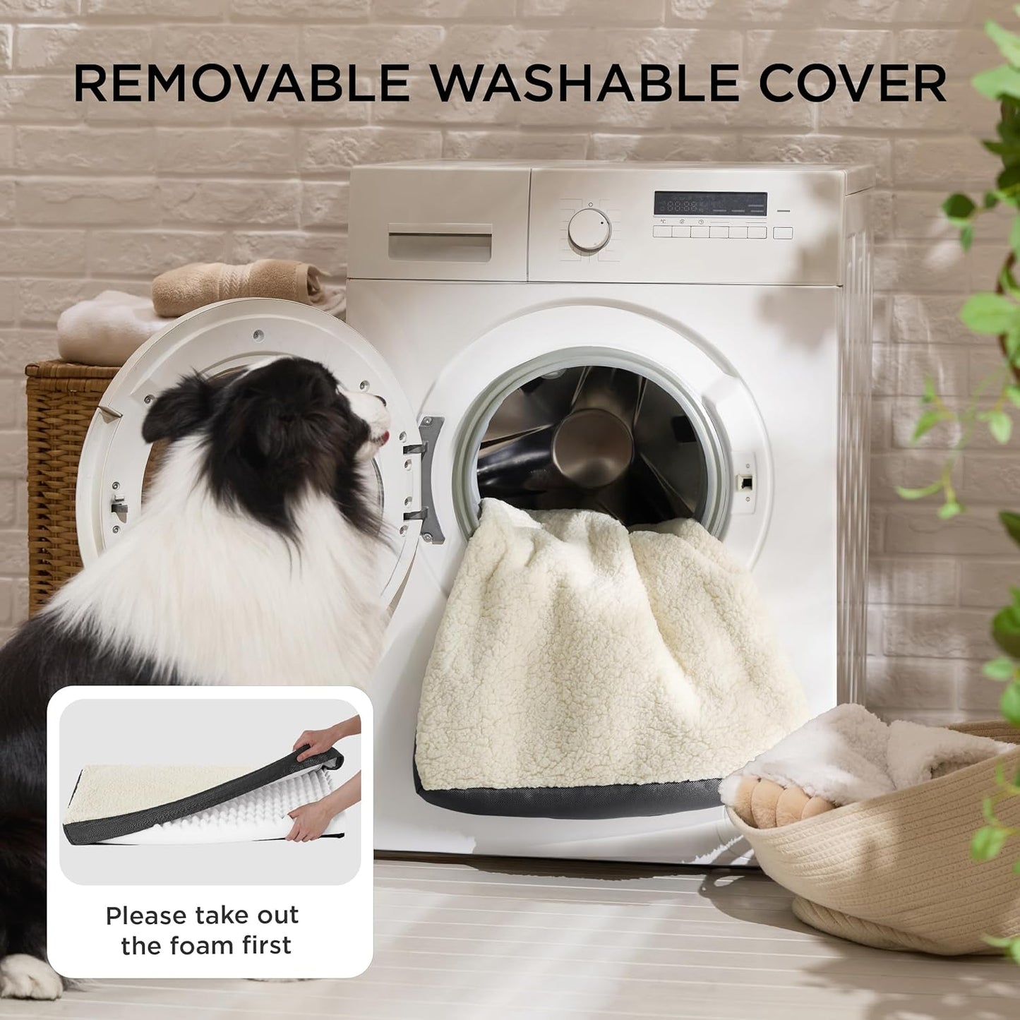 Bedsure XXL Dog Bed for Large Dogs - Orthopedic Flat Giant Pet Beds with Removable Washable Cover, Jumbo Egg Crate Foam Mat, Suitable for Pet Up to 150 lbs