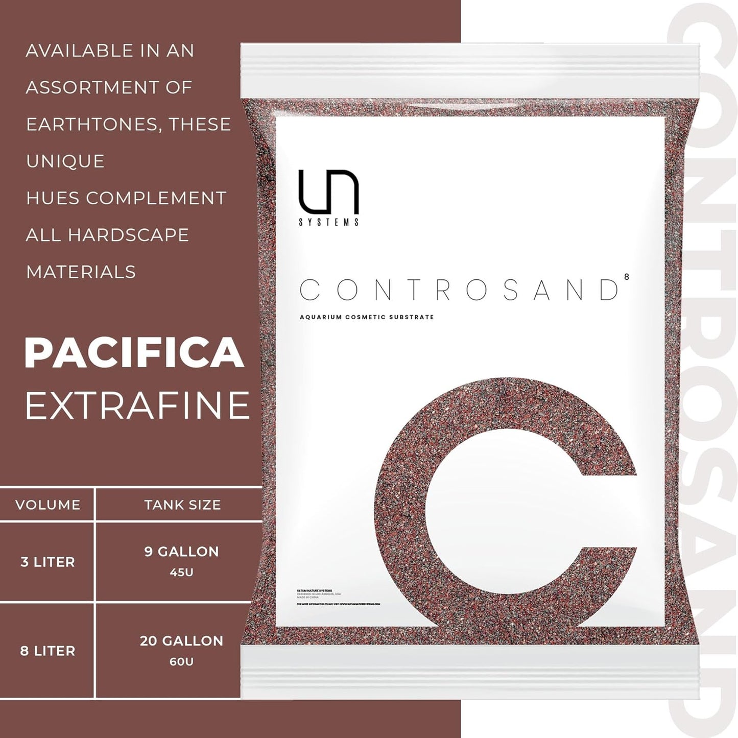 Ultum Nature Systems Controsand Pacifica Gravel (3L) - Small Pebbles for Fish Tank - Planted Aquarium Rocks - Fish Tank Substrate - Aquarium Pebbles - Versatile Fish Tank Stones