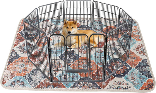 IEUUMLER Washable Pee Pads for Dogs, 1 Pack Reusable Non-Slip Grip, Super Absorbent Waterproof Puppy Pads for Potty Training, Playpen, Crate, Whelping Box EU011 (Orange, 48" x 48")