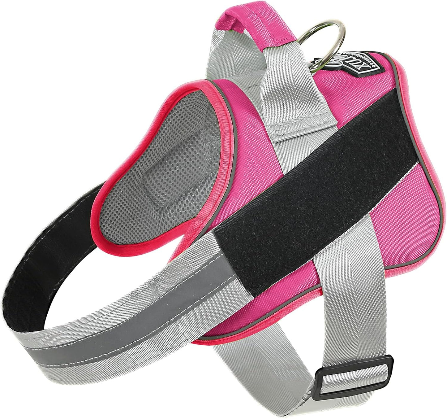 Bolux Dog Harness, No-Pull Reflective Dog Vest, Breathable Adjustable Pet Harness with Handle for Outdoor Walking - No More Pulling, Tugging or Choking (Fuchsia, X-Small (Pack of 1))