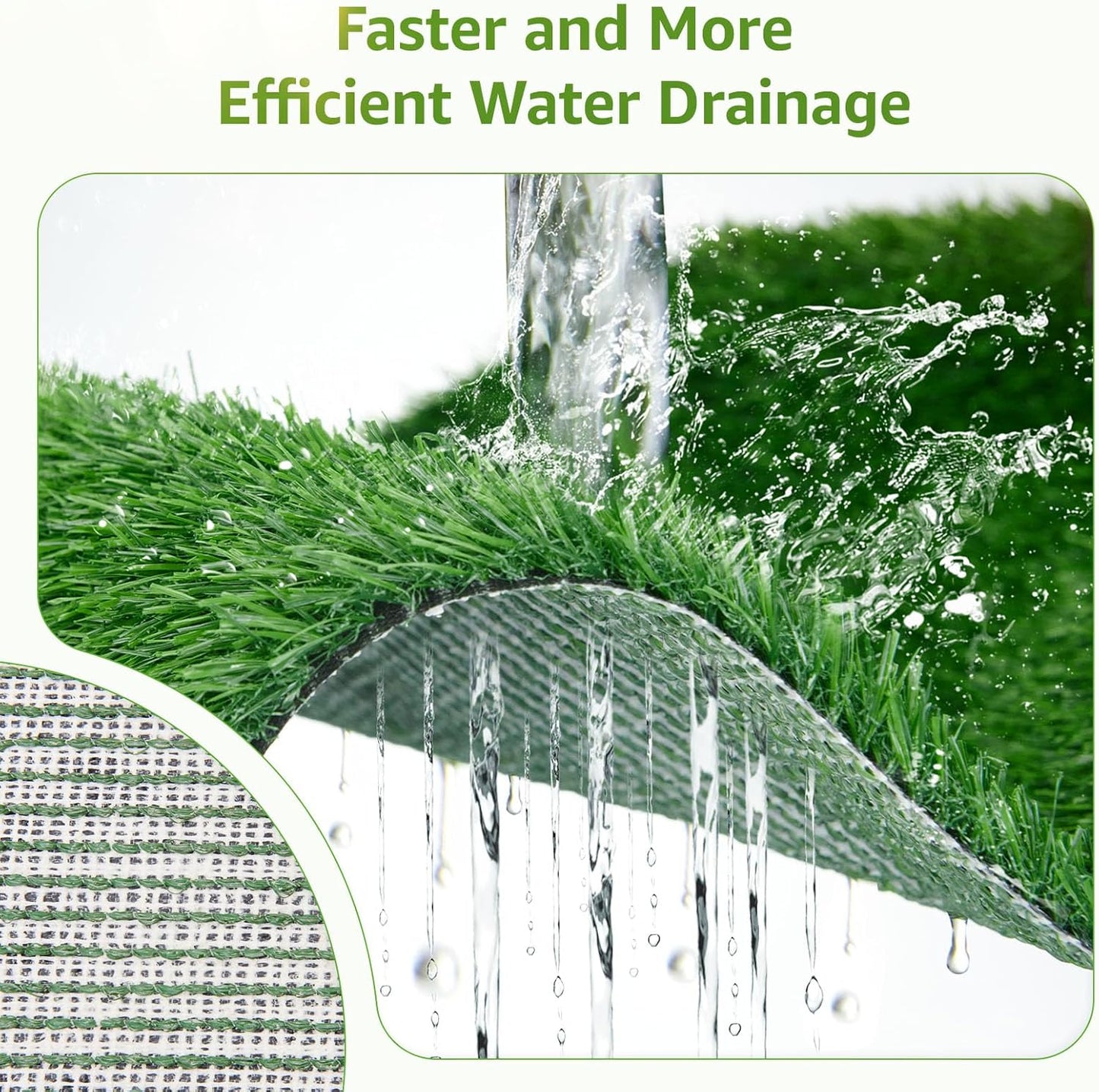 LOOBANI Dog Grass Pee Pads, Artificial Dog Grass Pads for Potty Tray, Fake Grass for Dogs to Pee On, Outdoor Indoor Pee Grass for Dog Potty (59*39 inch)