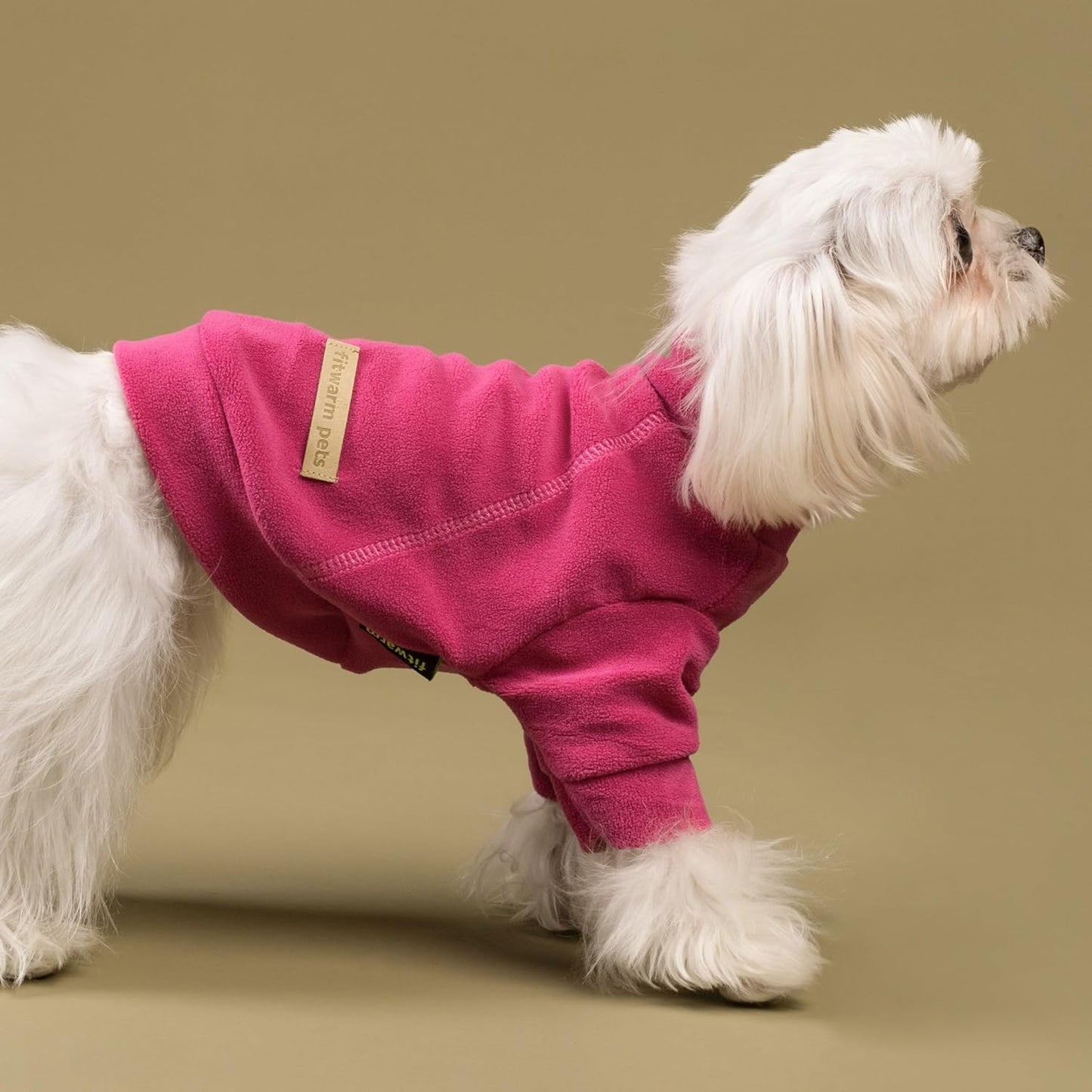 Fitwarm 3 Pack Classic Fleece Dog Sweater, Turtleneck Dog Sweatshirt, Dog Winter Clothes for Small Dogs Girl, Pet Pullover Jumper, Cat Apparel, Pink, Rose, Baby Pink, Large
