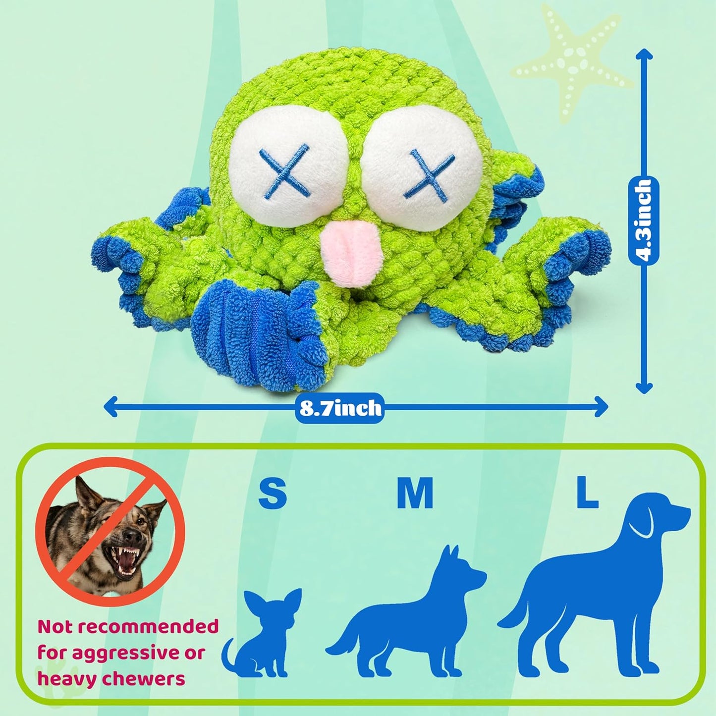 Interactive Octopus Dog Toys – Rechargeable Dog Squeaky Toy with Bouncing Ball, Music, Recording & Silent Modes – Moving Toys to Keep Dogs Busy for Small, Medium & Large Breeds