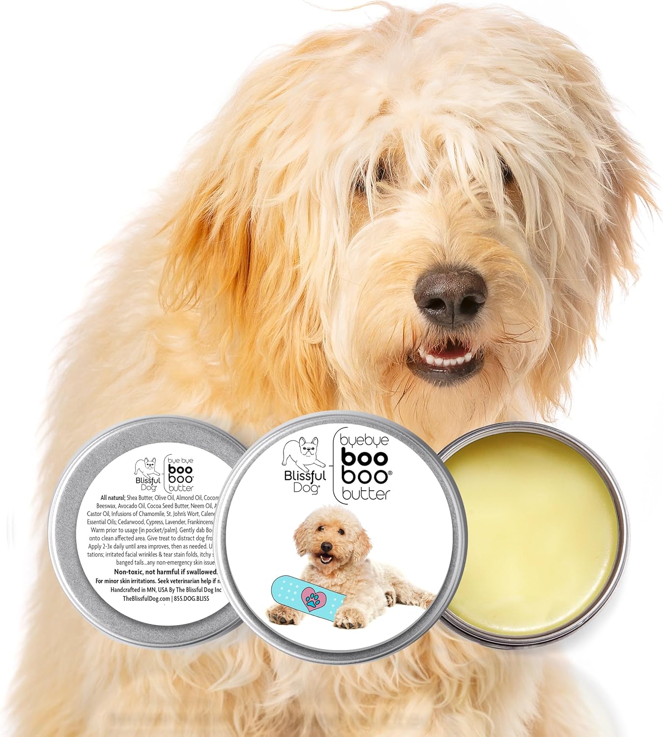 The Blissful Dog 8 oz TIN Goldendoodle Booboo Butter
