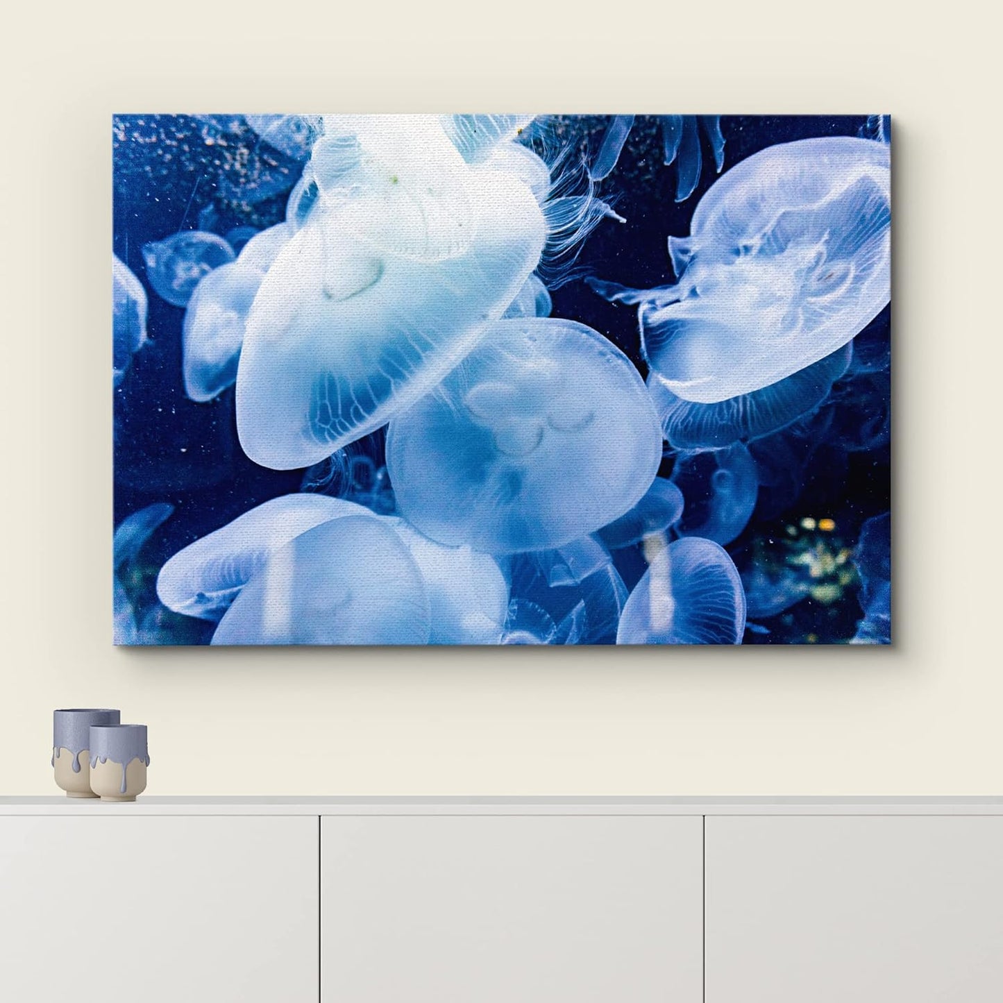 wall26 Canvas Print Wall Art Translucent X-Ray Tropical Ocean Jellyfish Nature Animals Photography Realism Rustic Scenic Landscape Wilderness Earth for Living Room, Bedroom, Office - 16"x24"