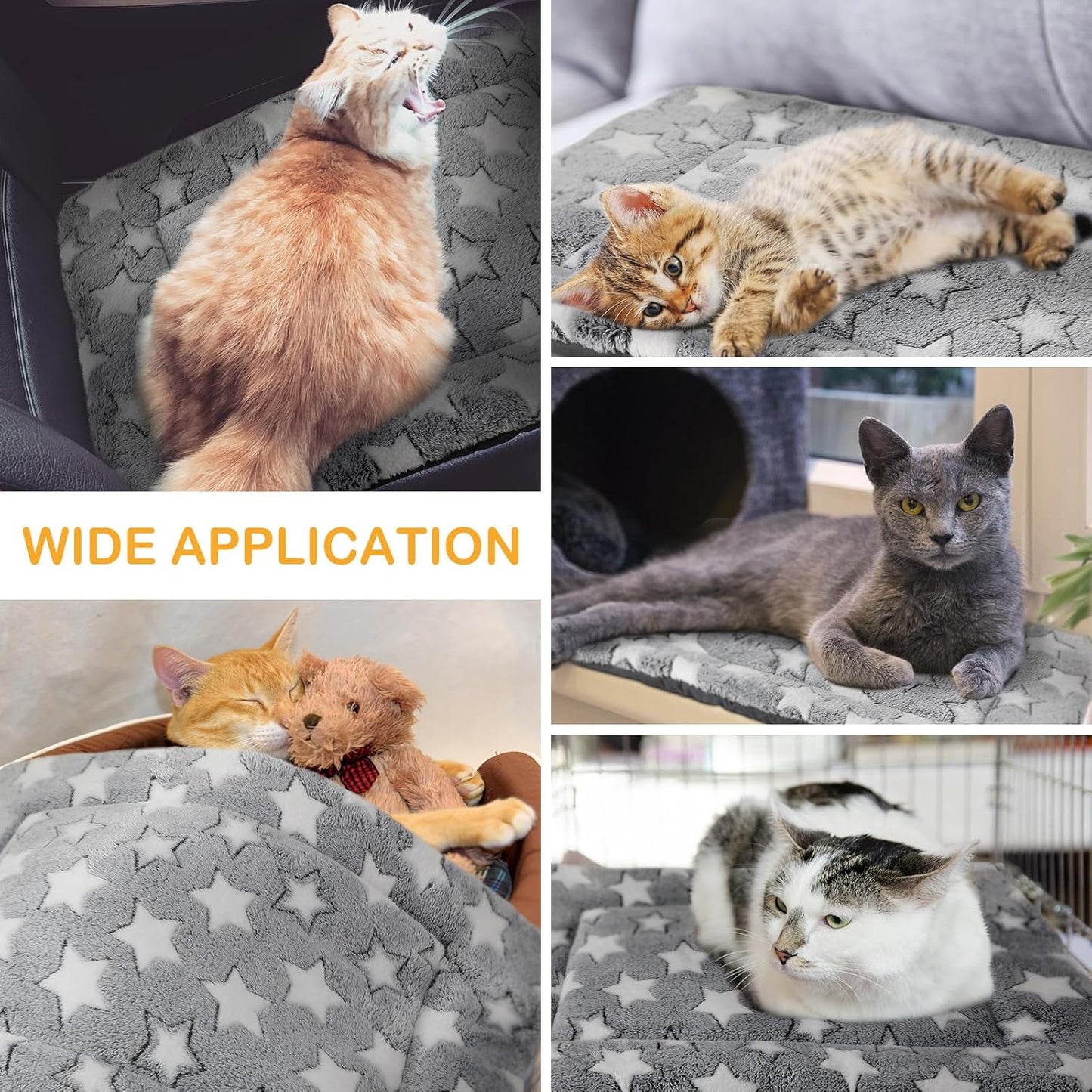 4 Pcs Washable Dog Crate Mat Kennel Pad Replaceable Reversible Pet Bed Pad for Crate Pet, Sleeping Mat for Small, Medium, Large Dog Machine Washable(24 x 36 x 1.6 Inch,Gray)