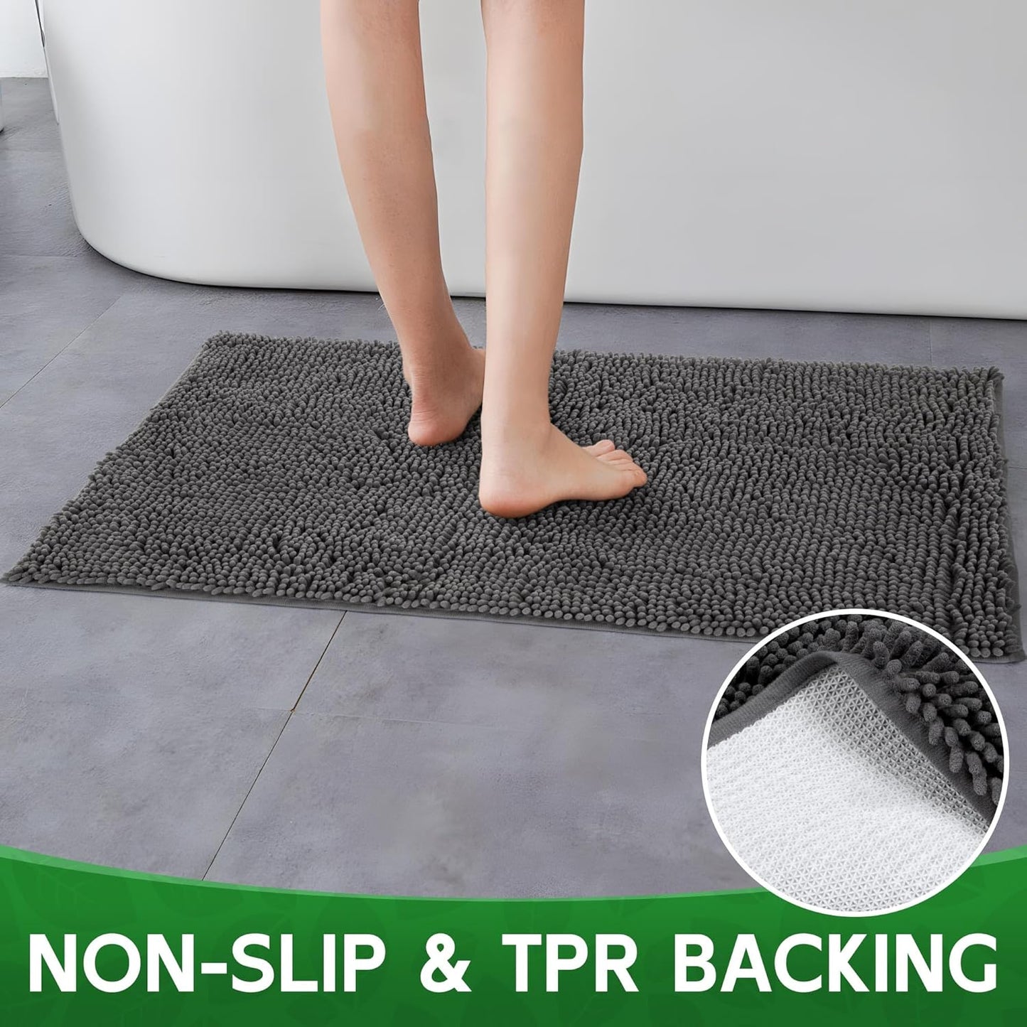 Dog Door Mat Indoor Entrance, 72" x 48" Absorbent Chenille Door Rugs for Entryway Indoor, Non-Slip Dog Mud Mat for Muddy Paws, Soft, Washable