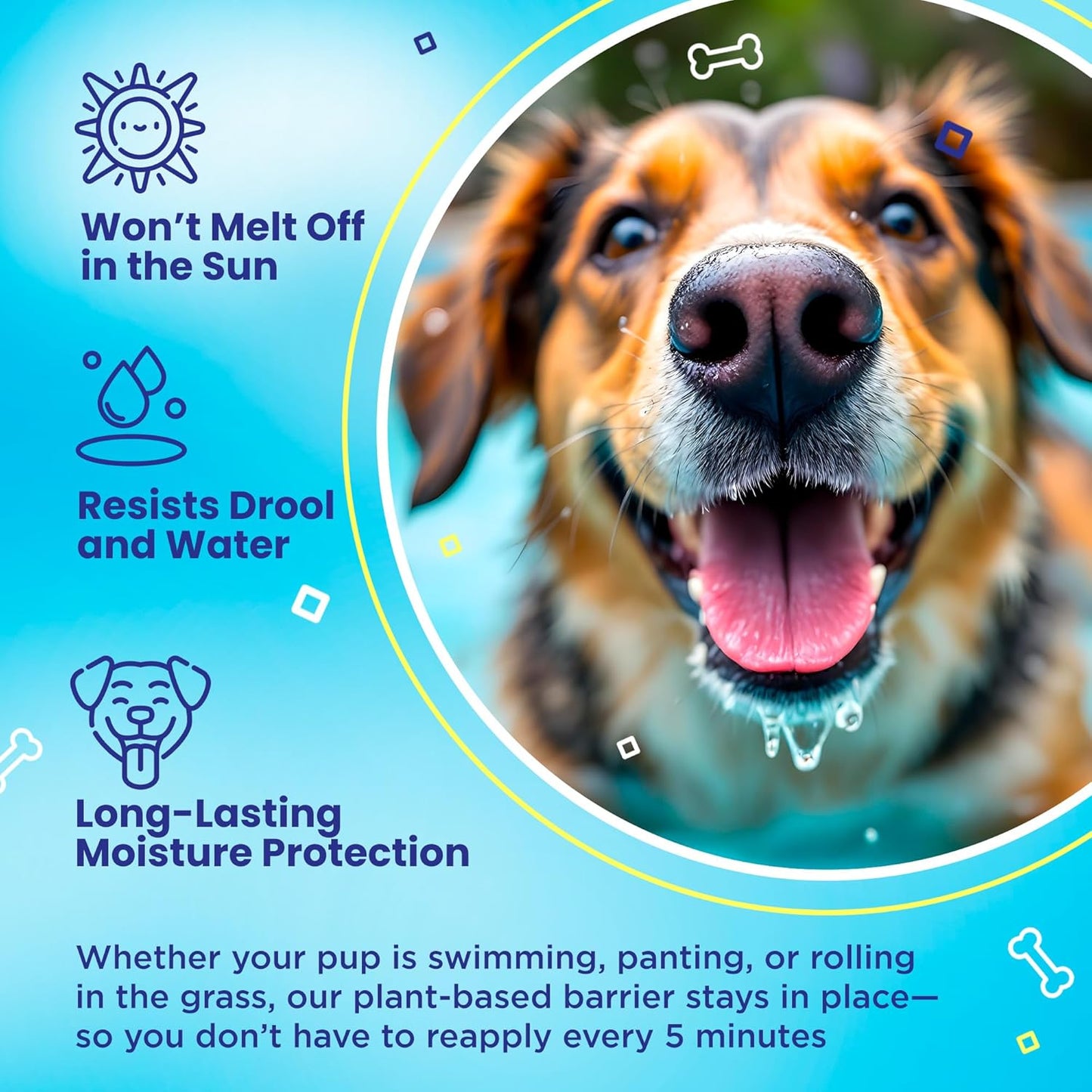 Handy Hound SnoutScreen Dog Paw Balm and All-Natural Dog Nose Balm for Dry, Cracked Skin, Dog Itching Skin Relief, Dog Sunscreen, Vet Recommended, Made in USA, Protects Against UVB and UVC Rays, 1 oz