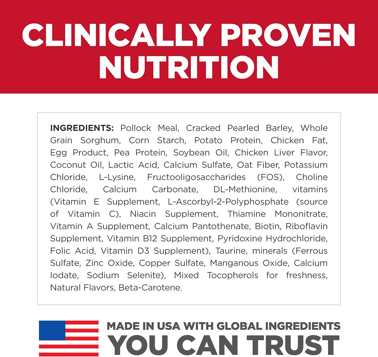 Hill's Science Diet Sensitive Stomach & Skin, Adult 1-6, Stomach & Skin Sensitivity Support, Dry Cat Food, Pollock & Barley, 6 lb Bag
