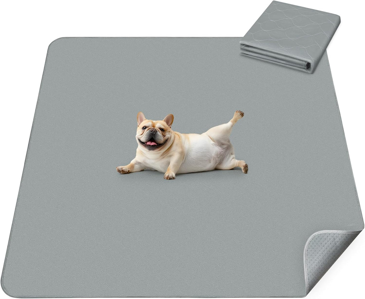 FXW Washable Pee Pads for Dogs, Puppy Pads with Super Absorbent, Specifically Designed for FXW Rollick/Homeplus 24inch 8 Panels Dog Playpen, 63" Square, Gray, 1 Pack