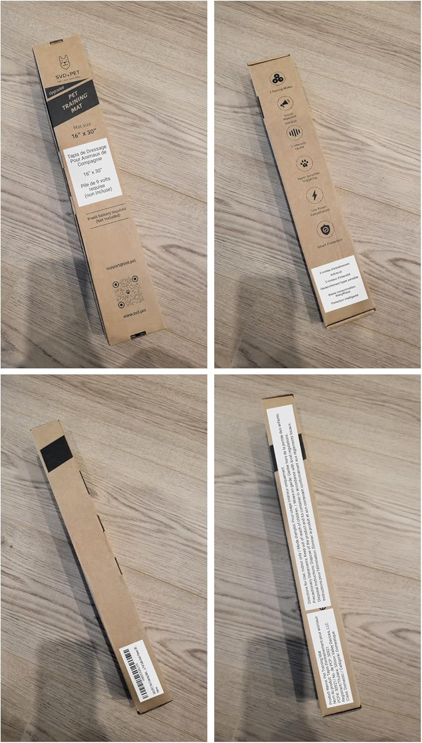 SVD.PET Pet Training Mat with Tester, 30" X 16", Pet Shock Pad, Dogs & Cats Electronic Repellent scat mat for Indoor, 3 Training Modes, 5 Adjustable Levels, Animal Safe Auto Power Off