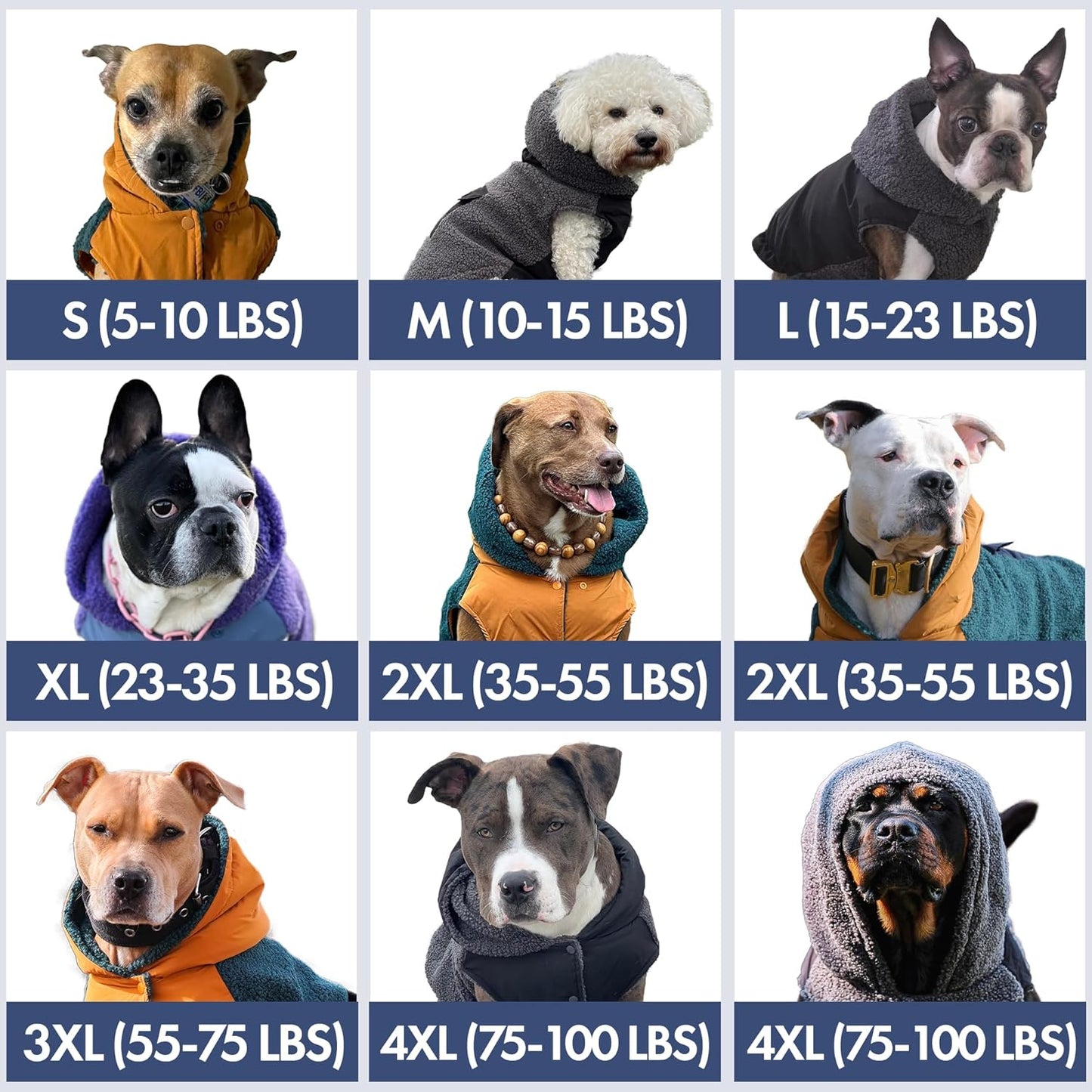 Spark Paws Reversible Dog Sweater, Sherpa Jacket Vest with Warm Fleece Lining, Warm Coat for Winter, Suitable for Small Medium, Large, XL XXL Dogs - Orange and Green - L