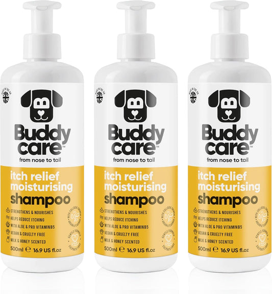 Itch Relief Dog Shampoo by Buddycare | with Aloe Vera and Pro Vitamin B5 (50.72oz)