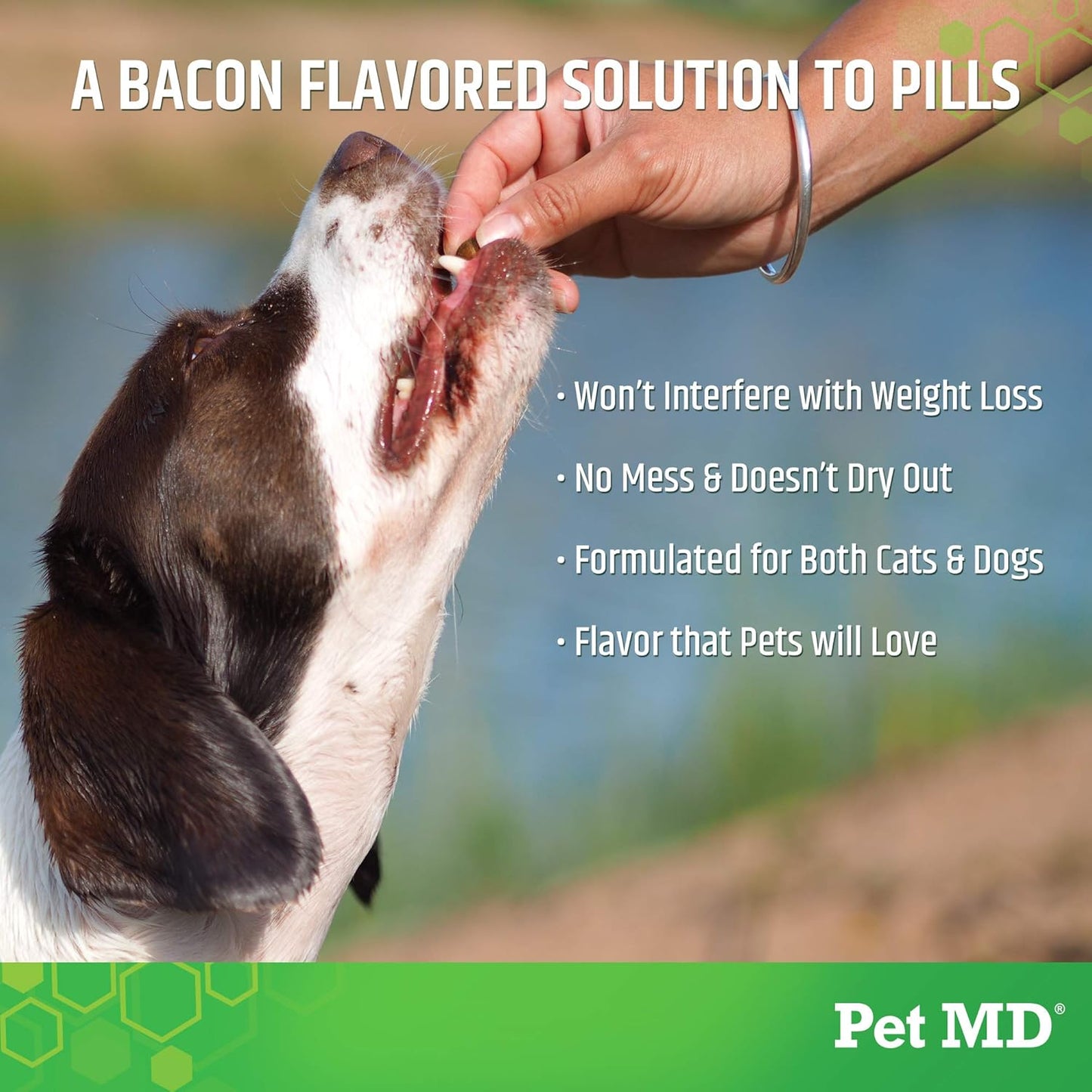 Pet MD Wrap A Pill Bacon Flavor Pill Paste for Dogs - Create a Pocket to Hide Pills and Medication - 59 Servings