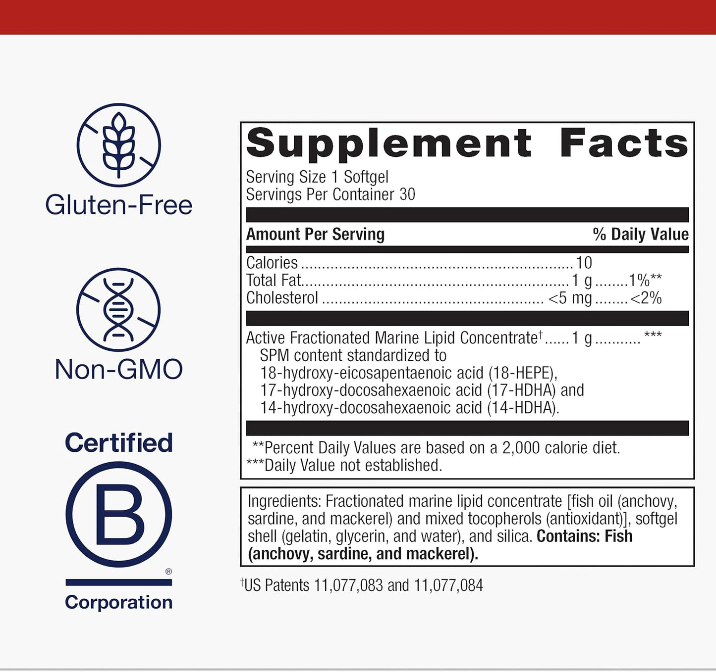 Metagenics SPM Active One Daily Supplement - Next Generation Omega Fish Oil with Pro Resolving Mediators for Joint Soreness & Soothing Relief* - Sustainably Sourced - Gluten-Free - 30 Softgels