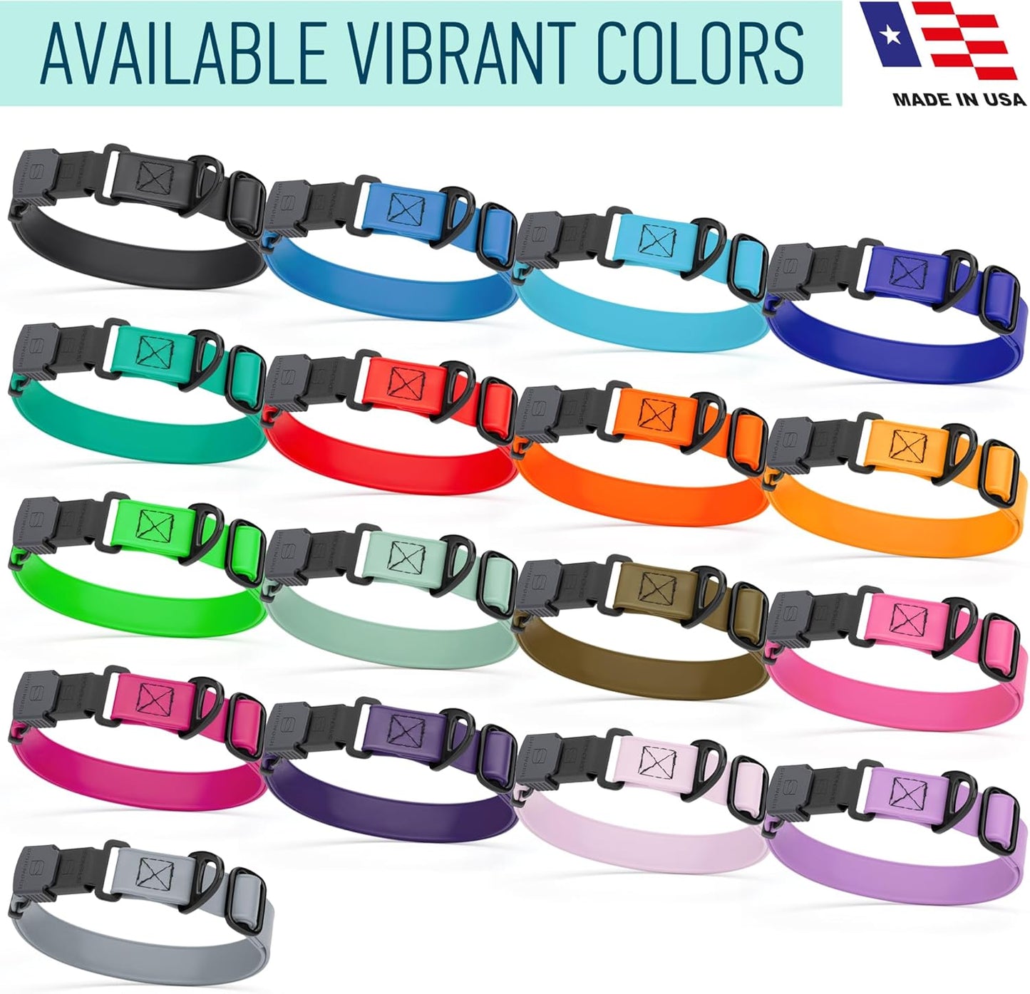 Dogline Biothane Waterproof Dog Collar with Herm Sprenger Black Stainless Steel Quick Release Buckle – Heavy Duty Tactical Durable Collar for Dogs – Comfortable and Safe Pet Collar W1 L15-25 Magenta