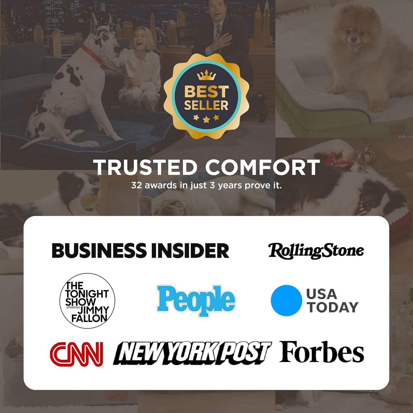 Bedsure Orthopedic Dog Beds for Small Dogs - Washable Small Dog Cat Bed Waterproof, Comfort Pet Couch Sofa with Washable Removable Cover, Pets Bed with Nonskid Bottom, Lavender, 24"