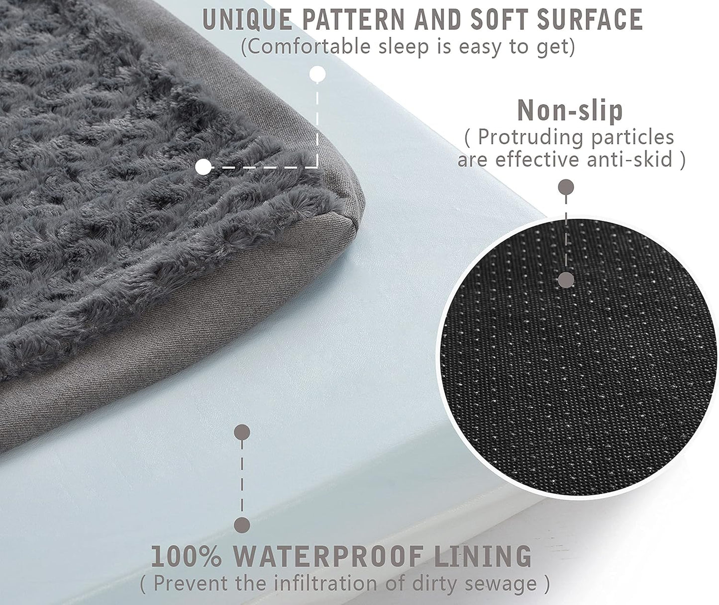 Orthopedic Memory Foam Dog Bed, Cooling Dog Beds for Extra Large Dogs -Waterproof Pet Bed for Crate with Removable Washable Cover, XXL(47inch,110Lbs)