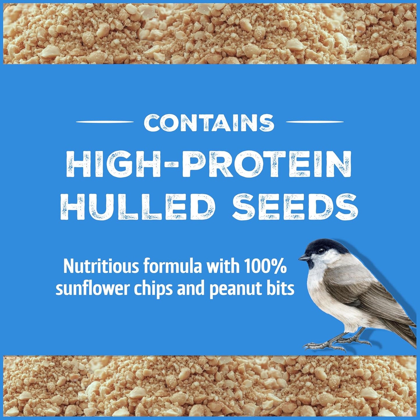 Pennington Select Chips & Bits Wild Bird Seed for Outside Feeders, High-Protein, No-Hull & No-Waste, Sunflower Chips & Peanut Bits Attract Songbirds,15-lb. Bag