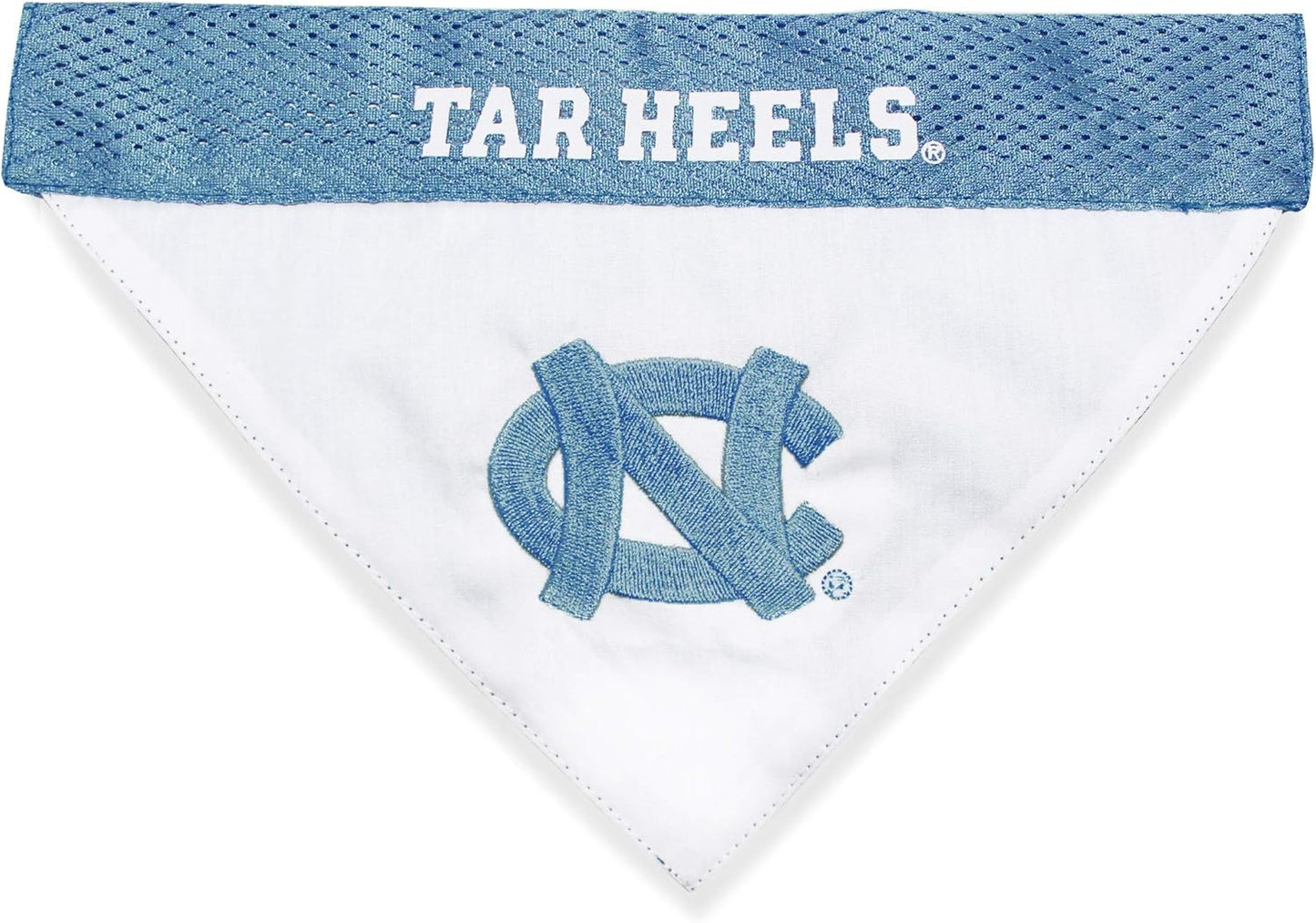 Pets First NCAA Reversible Bandana. North Carolina Tar Heels Sports Fan Pet Bandana Large/X-Large, Home & Away!