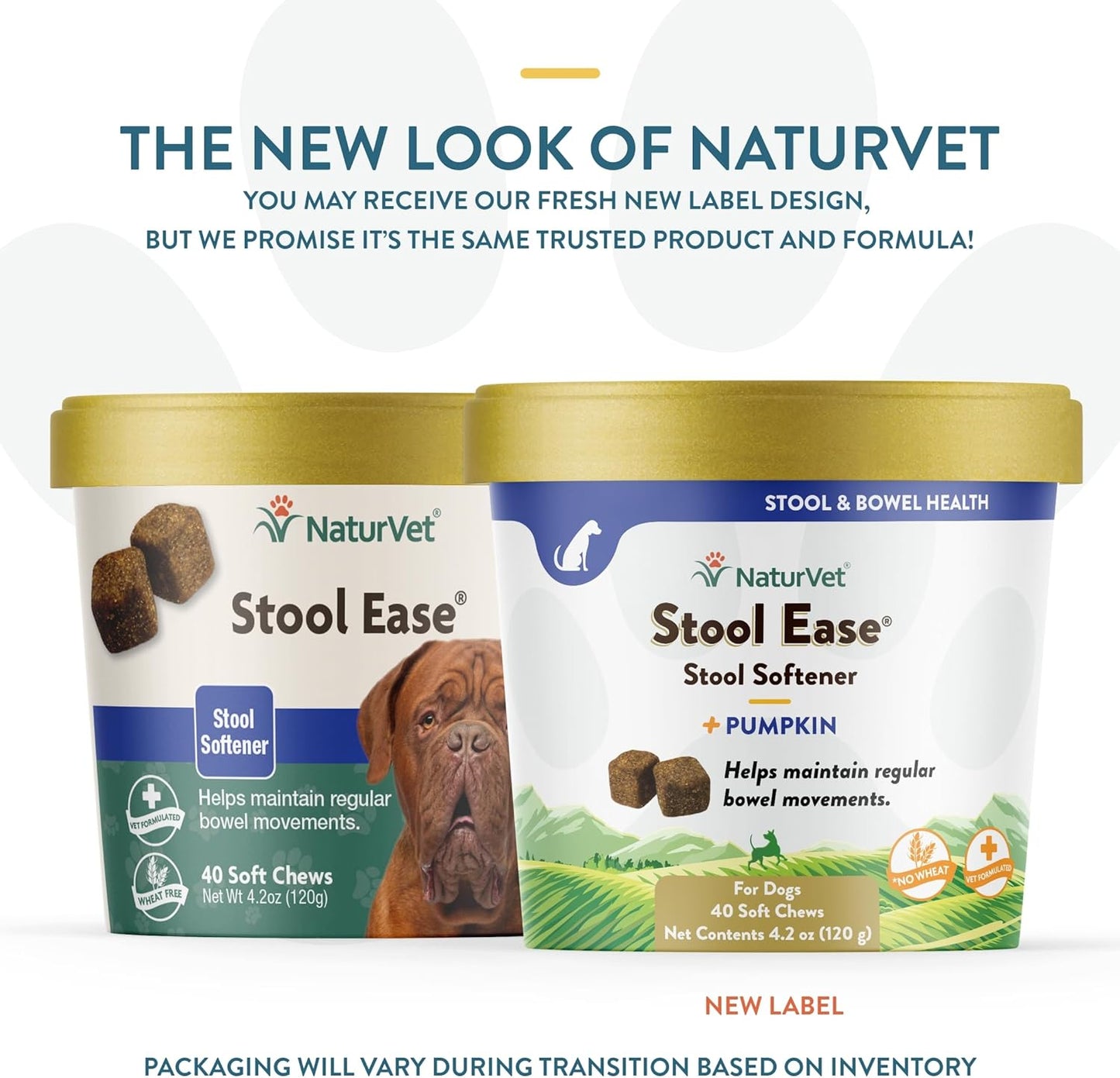 NaturVet – Stool Ease for Dogs – 40 Soft Chews – Helps Maintain Regular Bowel Movements – Enhanced with Sugar Beet Pulp, Flaxseed & Psyllium Husk – 40 Day Supply