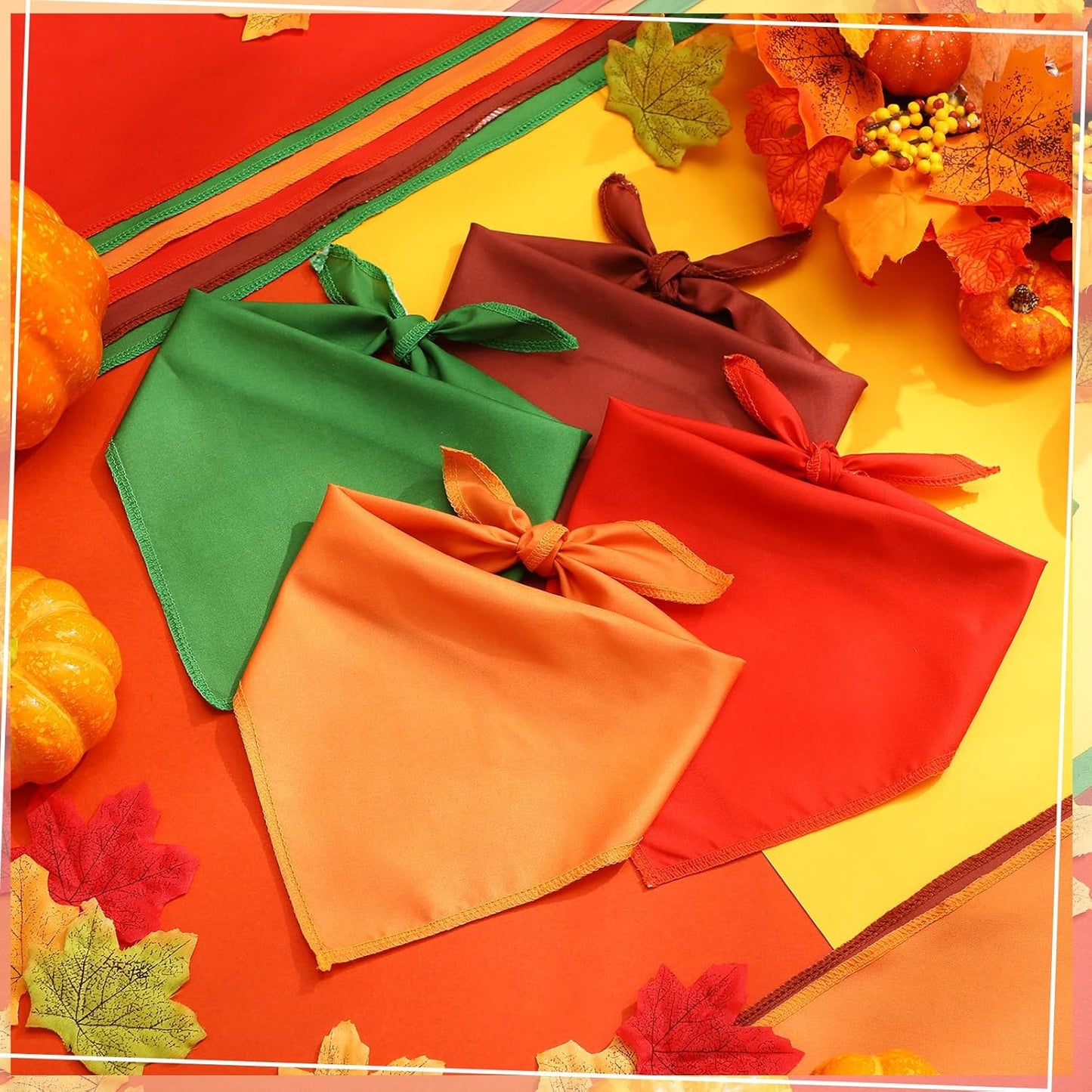 48 Pcs Thanksgiving Blank Dog Bandanas Bulk Sublimation Plain Bandanas for Dogs Heat Transfer Personalized DIY Triangle Bibs Scarf Set for Pets Fall Costume Photo Props Accessories Pet Shops