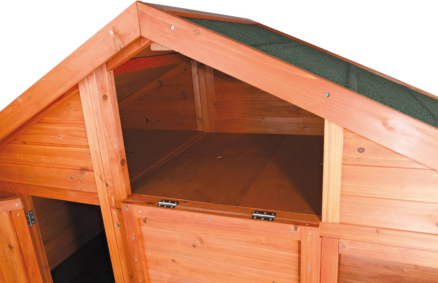 TRIXIE Pet Products Rabbit Hutch with Gabled Roof, 76.25 x 31.5 x 59.75 inches
