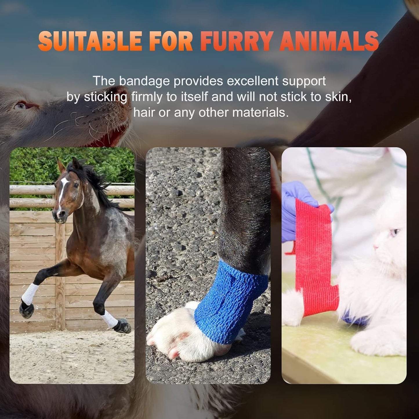 OK TAPE Self Adherent Cohesive Bandages Wrap - 12Packs, 2" x 5 Yards, Non-Woven Self Adhesive Bandage Wrap for Thumb, Finger, Wrist, Ankle, Vet Wrap Bandages Tape (Bright Pink)