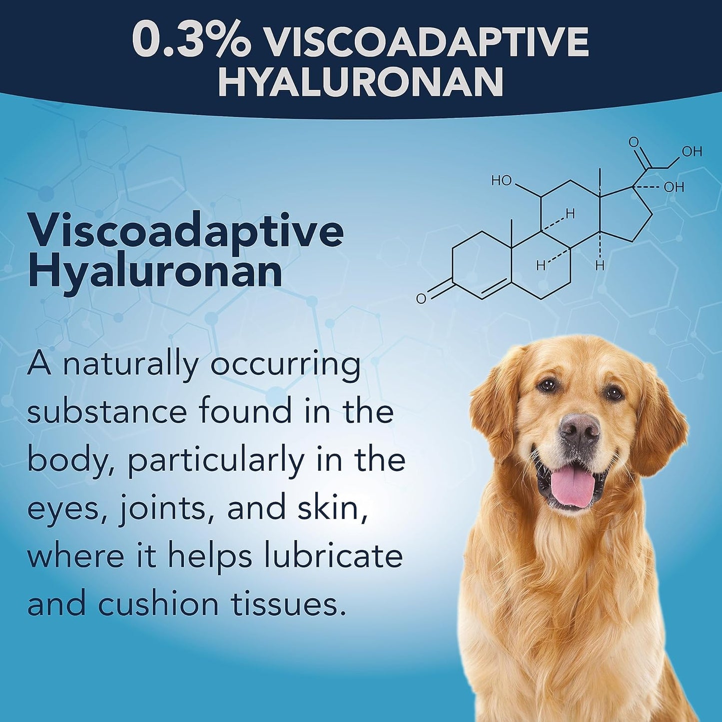 NOVEHA Pet Gel Eye Drops with 0.3% Viscoadaptive Hyaluronan | Eye Solution for Severe Dry Eyes - Long Lasting Hydration, Reduces Nuisance, Swelling & Dryness - Eye Lube for Dogs and Cats (2x10mL)