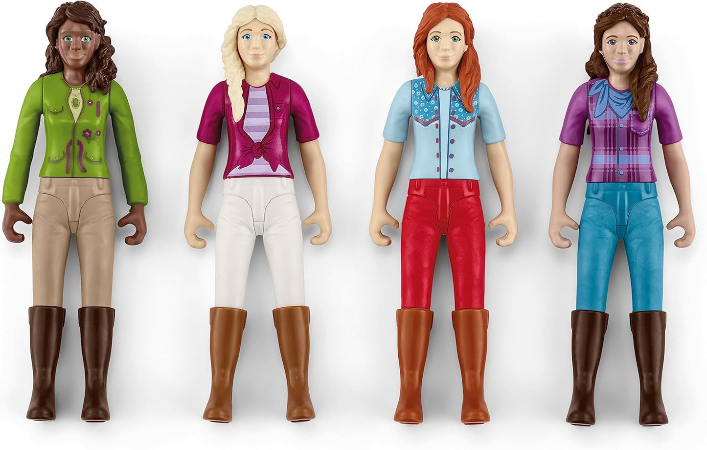 Schleich Horse Club - Complete 40PC Horse Club Rider Playset - Hannah, Sofia, Lisa and Sarah Poseable Rider Figures with Horses and Riding Accessories - Equestrian Toy Set for Kids Ages 5+ | 72221