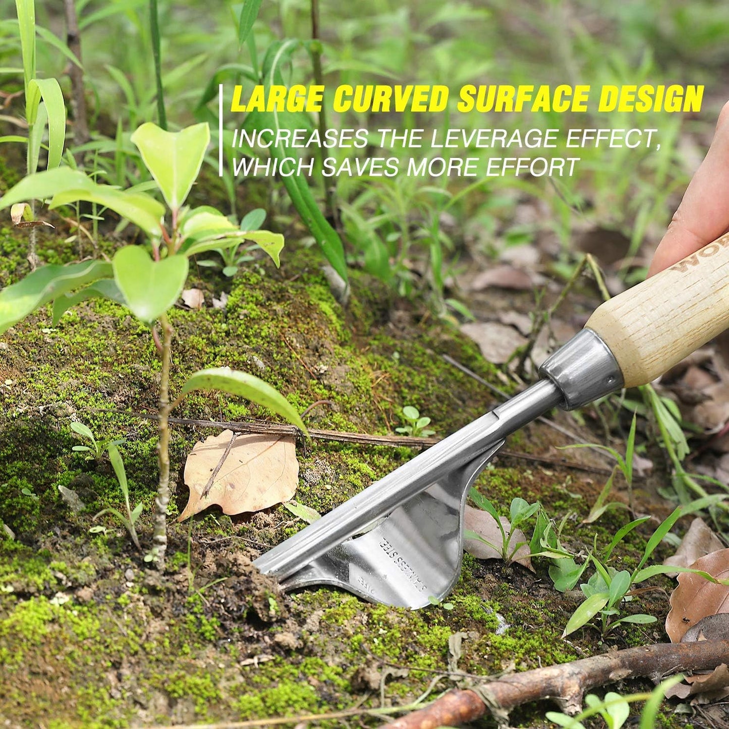 WORKPRO Garden Tools Set, 8 Piece, Stainless Steel Heavy Duty Gardening Tools with Wooden Handle, Including Garden Tote, Gloves, Trowel, Hand Weeder, Cultivator and More-Gardening Gifts For Women Men