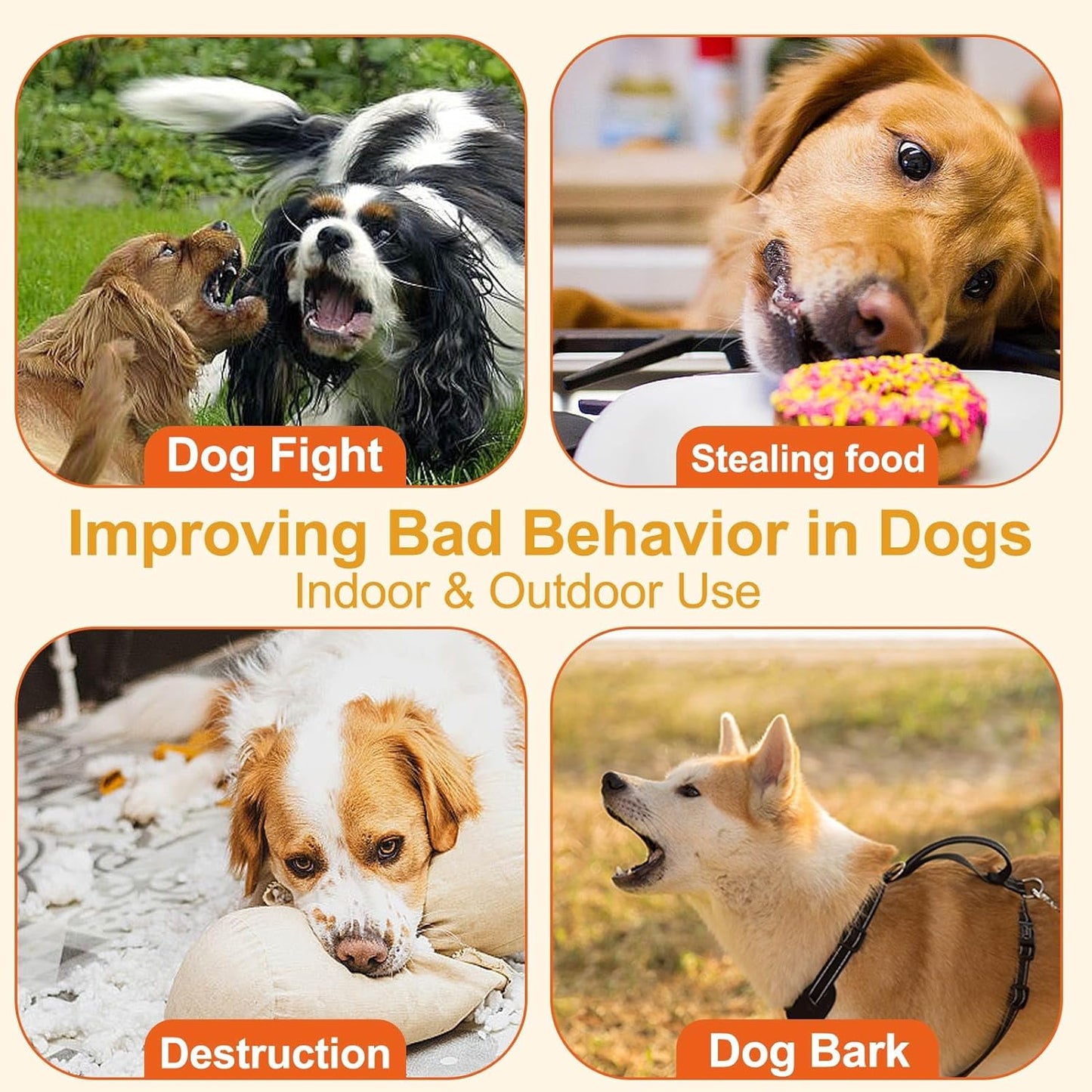 Spray Corrector Dog 80ml 4 Pack Spray Dog Trainer, Corrector Spray for Dog to Stops Barking, Jumping Up, Food Stealing, Dog Fights, Avoidance, Unwanted Dog Behaviour