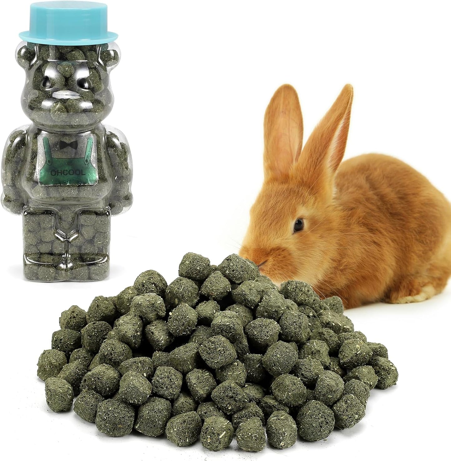 Timothy Hay Cubes 11 oz -100% Natural Timothy Hay Made for Rabbits Sulcata Tortoise Guinea Pig, 11 oz