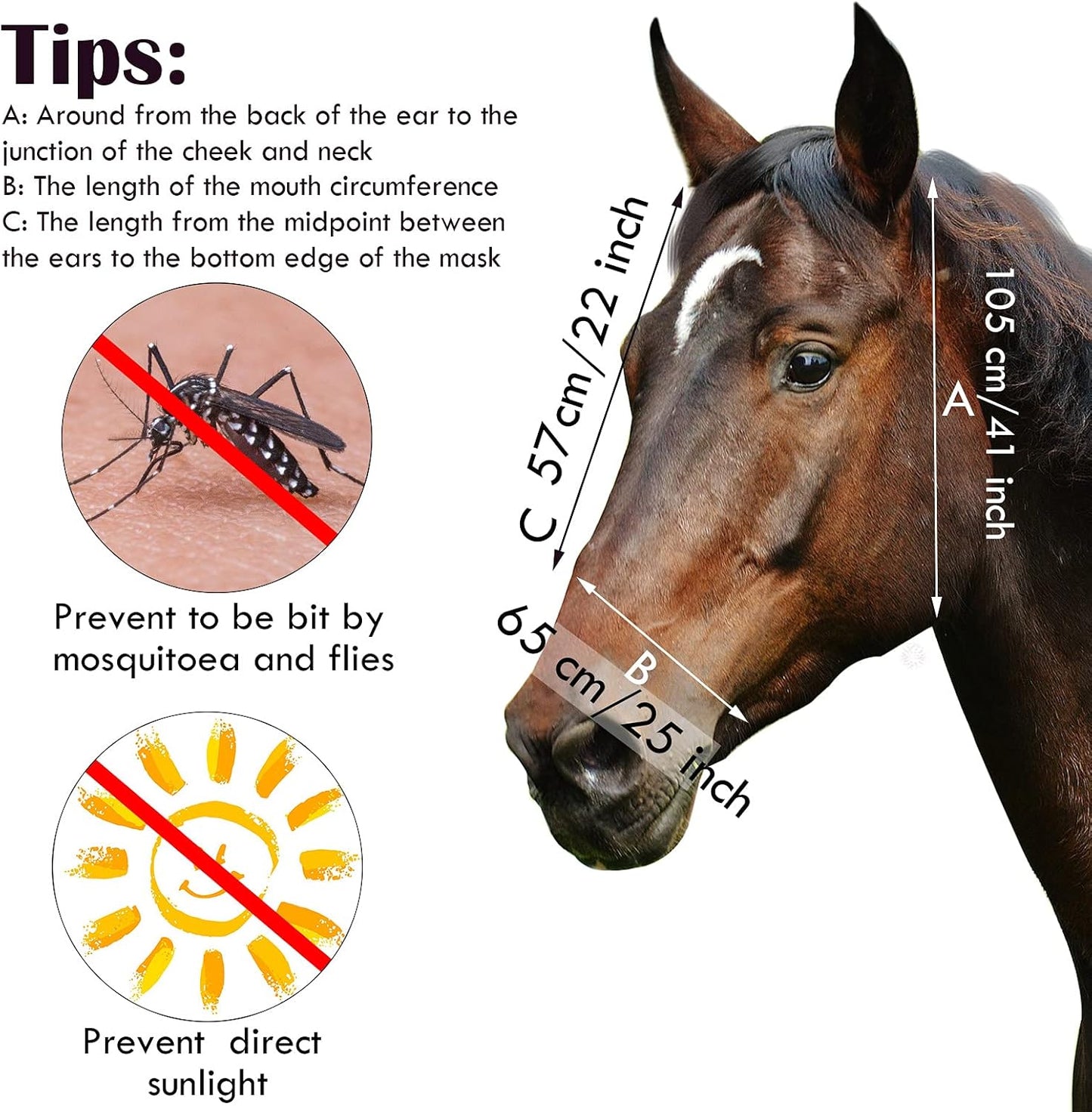 Frienda 4 Pieces Horse Fly Masks with Ears Face Covering UV Protection from Insect Pests Elasticity Smooth Comfortable Mesh Horse Mask Accessories(Geometric,Large)