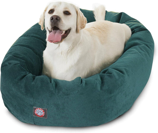 Majestic Pet Villa 40 Inch Shredded Memory Foam Dog Bed for Large Sized Dogs 40x29x9 Inch–Orthopedic Dog Bed with Removable Washable Cover-Washable Large Pet Bed with Head Support-Marine