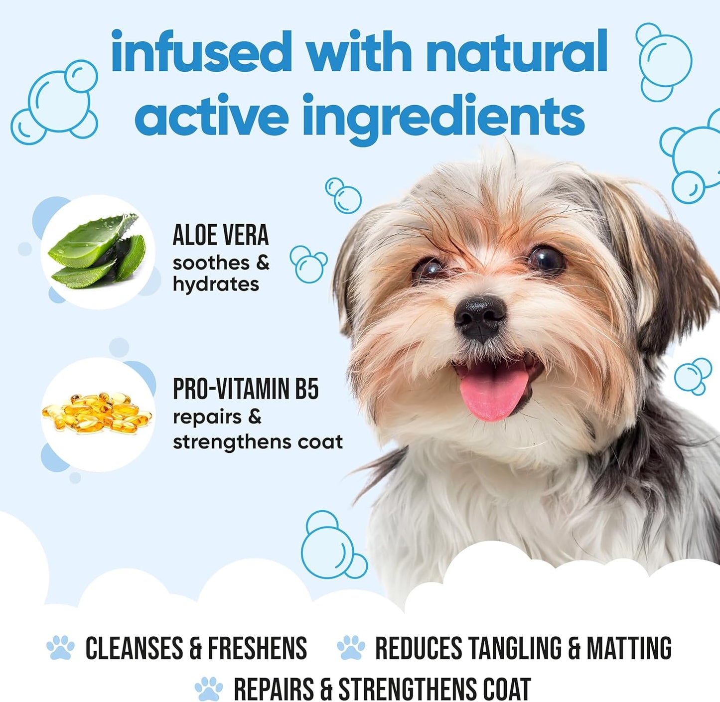 Bubblegum Dog Shampoo by Buddycare | Deep Cleansing Shampoo for Dogs | Bubblegum Scented | with Aloe Vera and Pro Vitamin B5 (50.72oz)