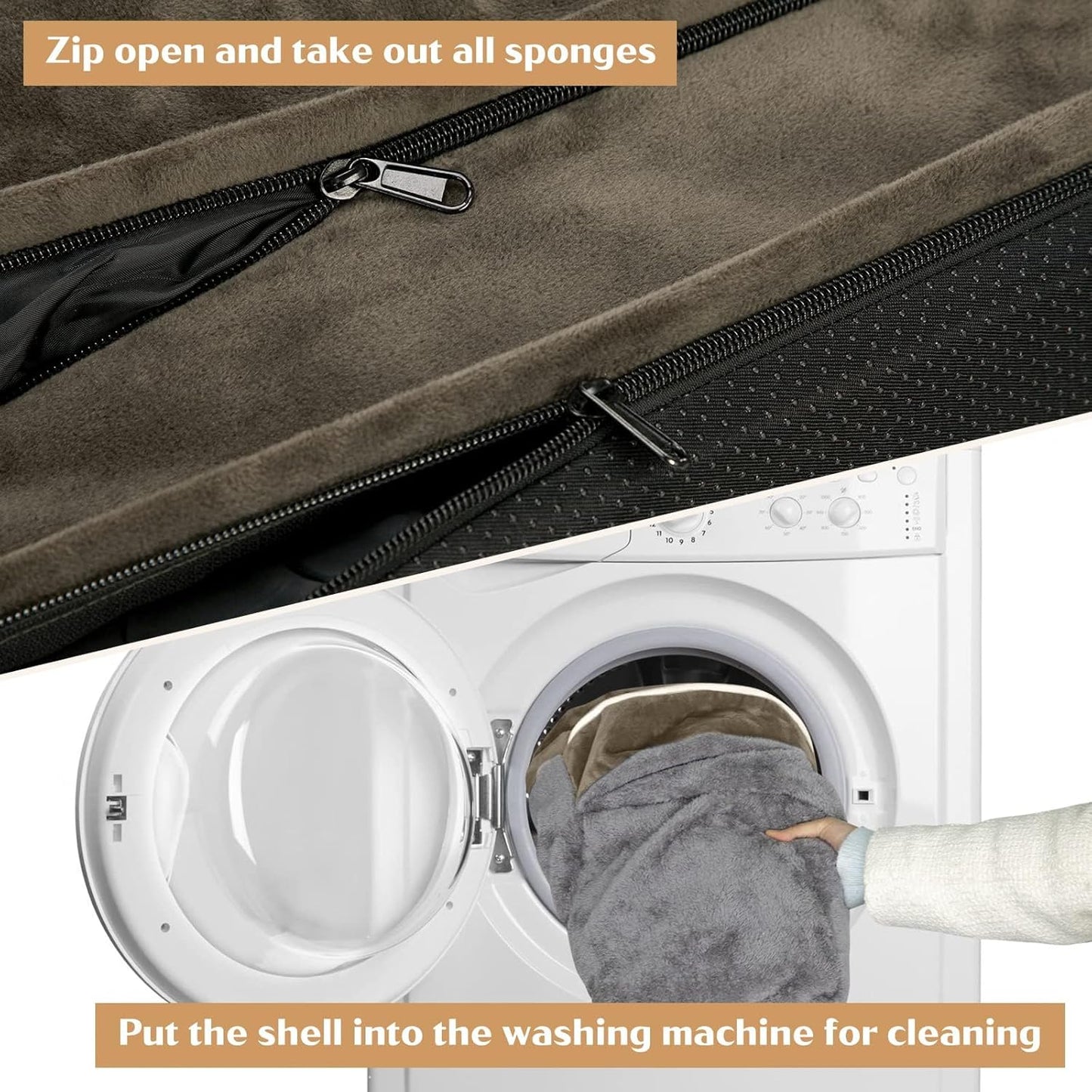 Comfort Expression Medium Dog Beds Waterproof Orthopedic Foam Dog Sofa Beds for Medium Large Dogs Comfy Pet Bed with Washable Removable Cover & Non-Slip Bottom(Medium,Dark Green)