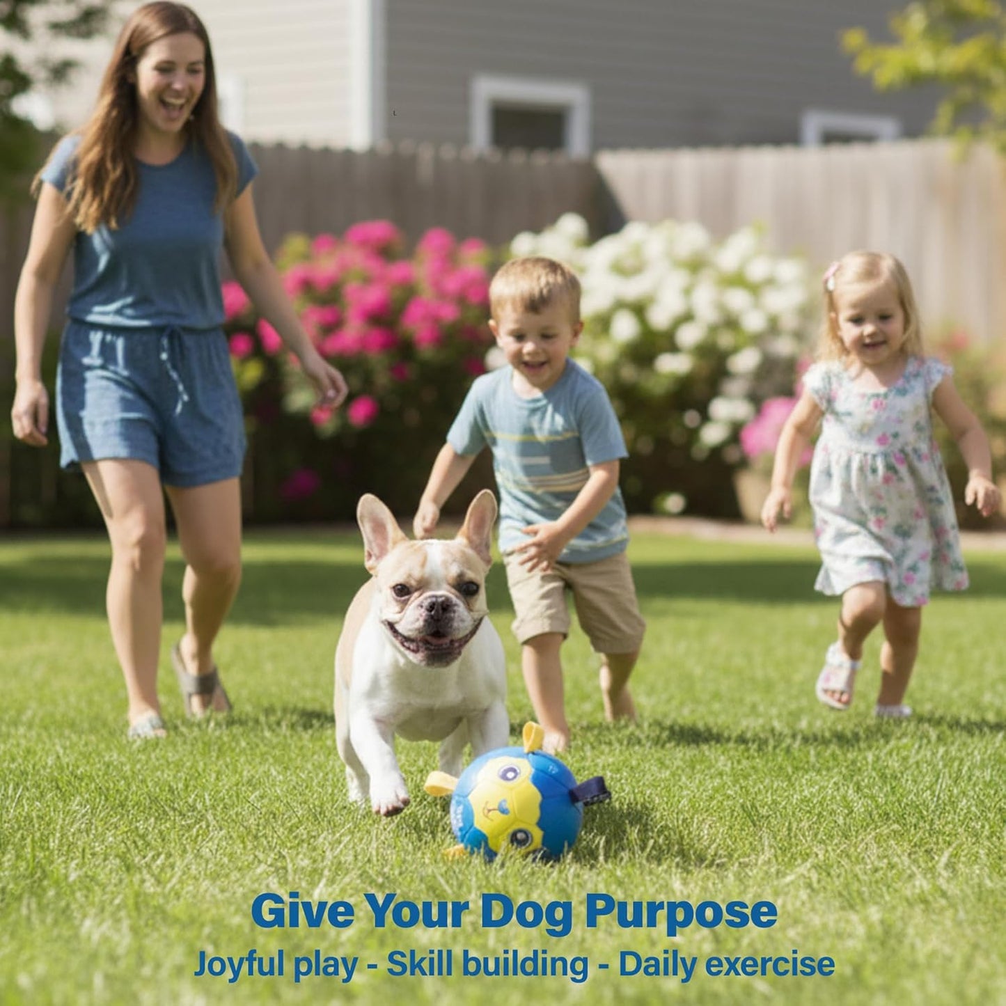 Race&Herd 6" Jolly Soccer Ball for Dogs - Tough Durable Dog Ball Toy with Straps, Pet Bouncy Herding Balls for Dogs, Floating Dog Balls with Tags for Water Fetch (BaaBaaBall, Alien Sheep)