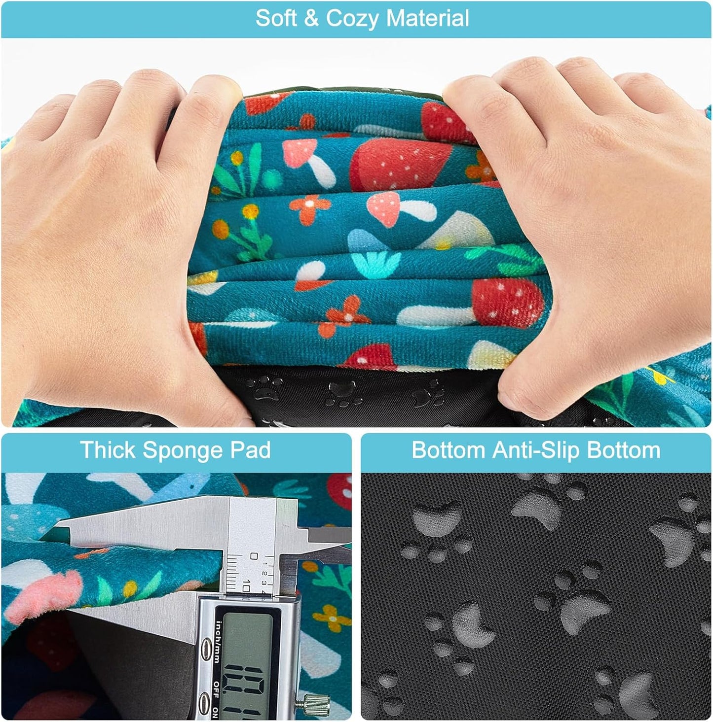 Unicorn Catcher Guinea Pig Hideout - Large Cozy Bed, Warm House, Washable Tunnel Accessories for Small Pets: Hamster, Chinchilla, Bunny