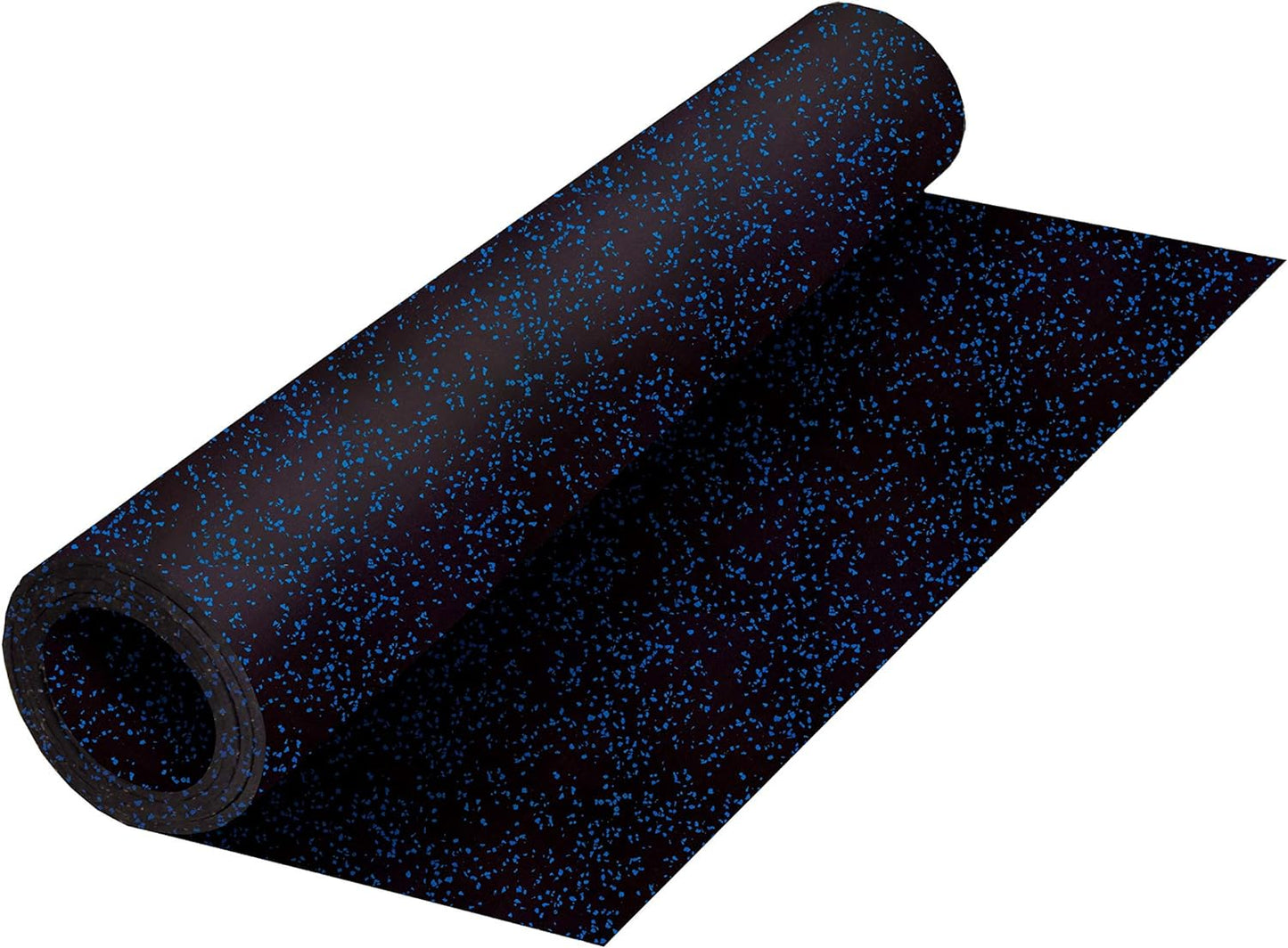 Playsafer Genaflex Rubber Gym Floor Mat, Heavy Duty Commercial Protective Gym Flooring Roll - 8mm Thick (10% Blue, 4' X 10')