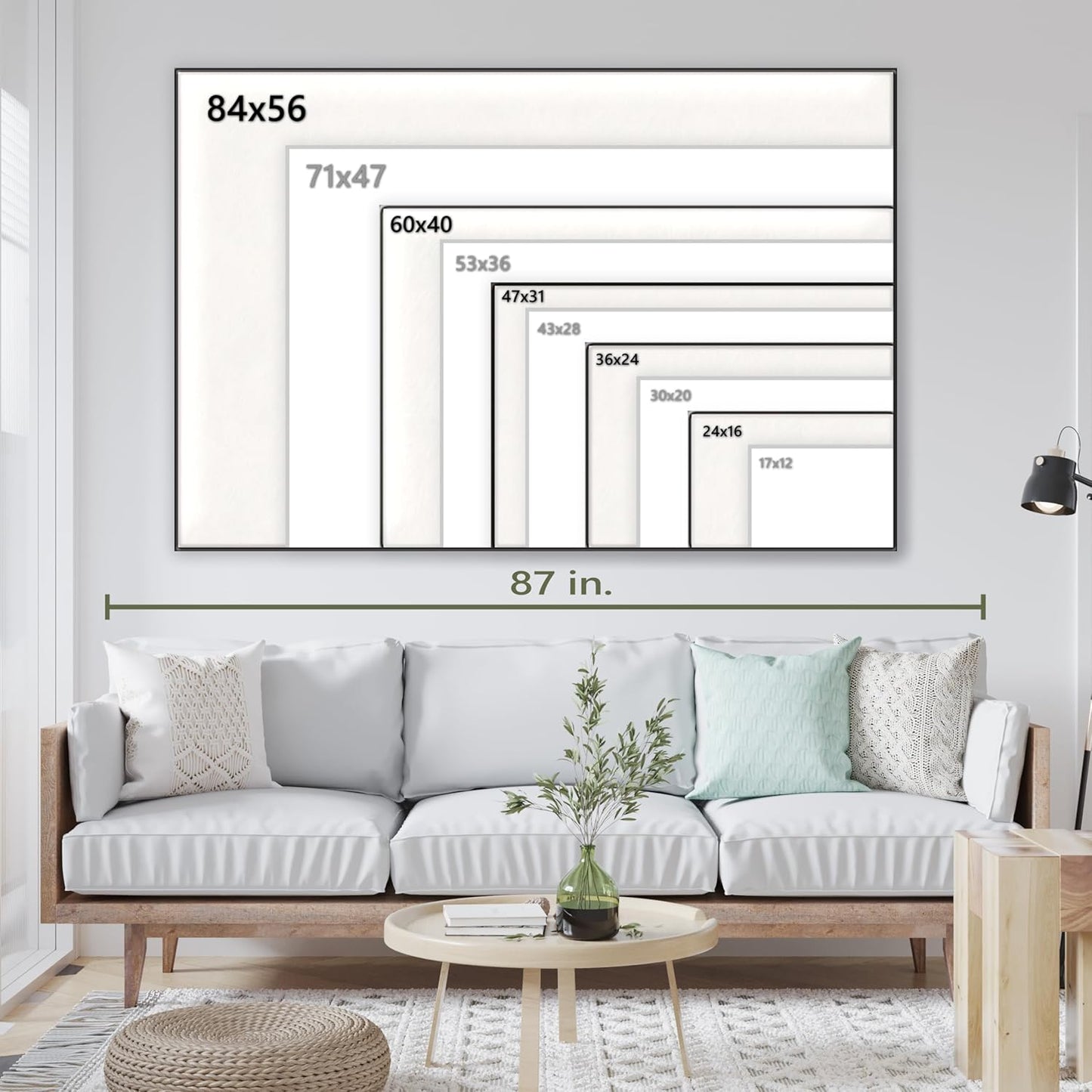 Nature Wall Art Prints - Ocean Forest Mountain Lake Canvas Landscapes - Small to Extra Large Living Room Bedroom Kitchen Bathroom Décor (Trees and Sky, 31L" x 47W" - 3 Panels)