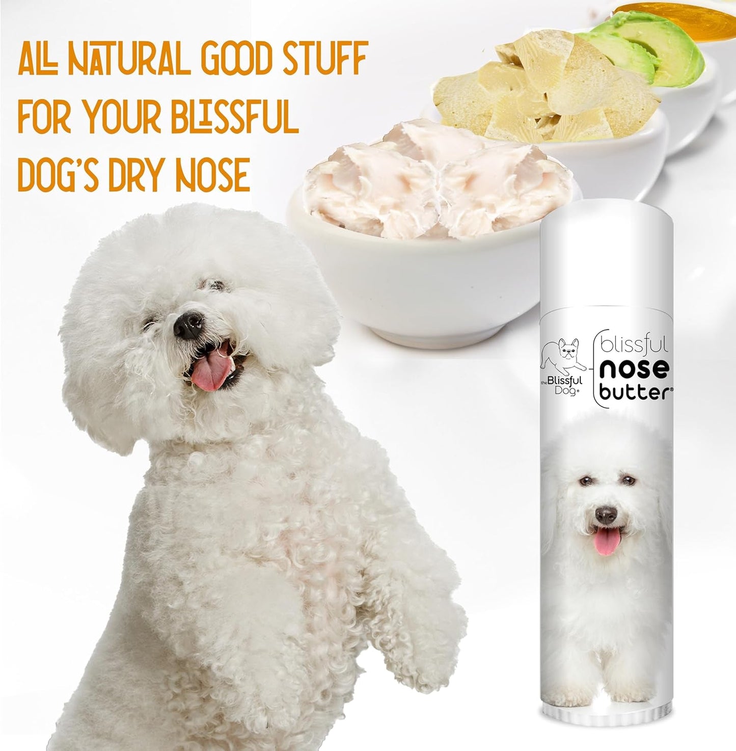 The Blissful Dog Bichon Frise Unscented Nose Butter, 0.50-Ounce