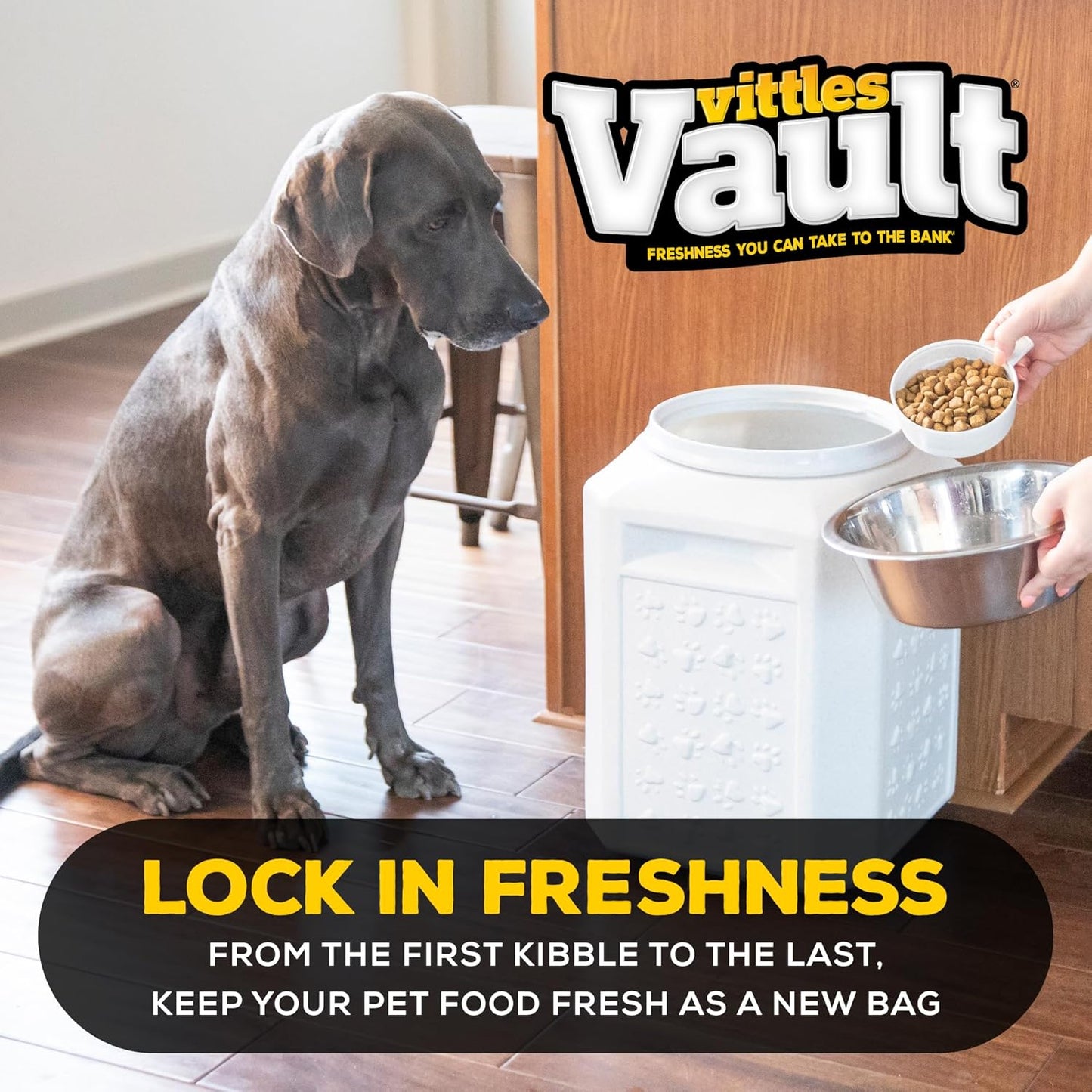 Gamma2 Vittles Vault Pet Food Storage Containers - Sealed Dog and Cat Food Storage Container, Fits up to 35lbs, Made in the USA - [12"L x 16.75"H]