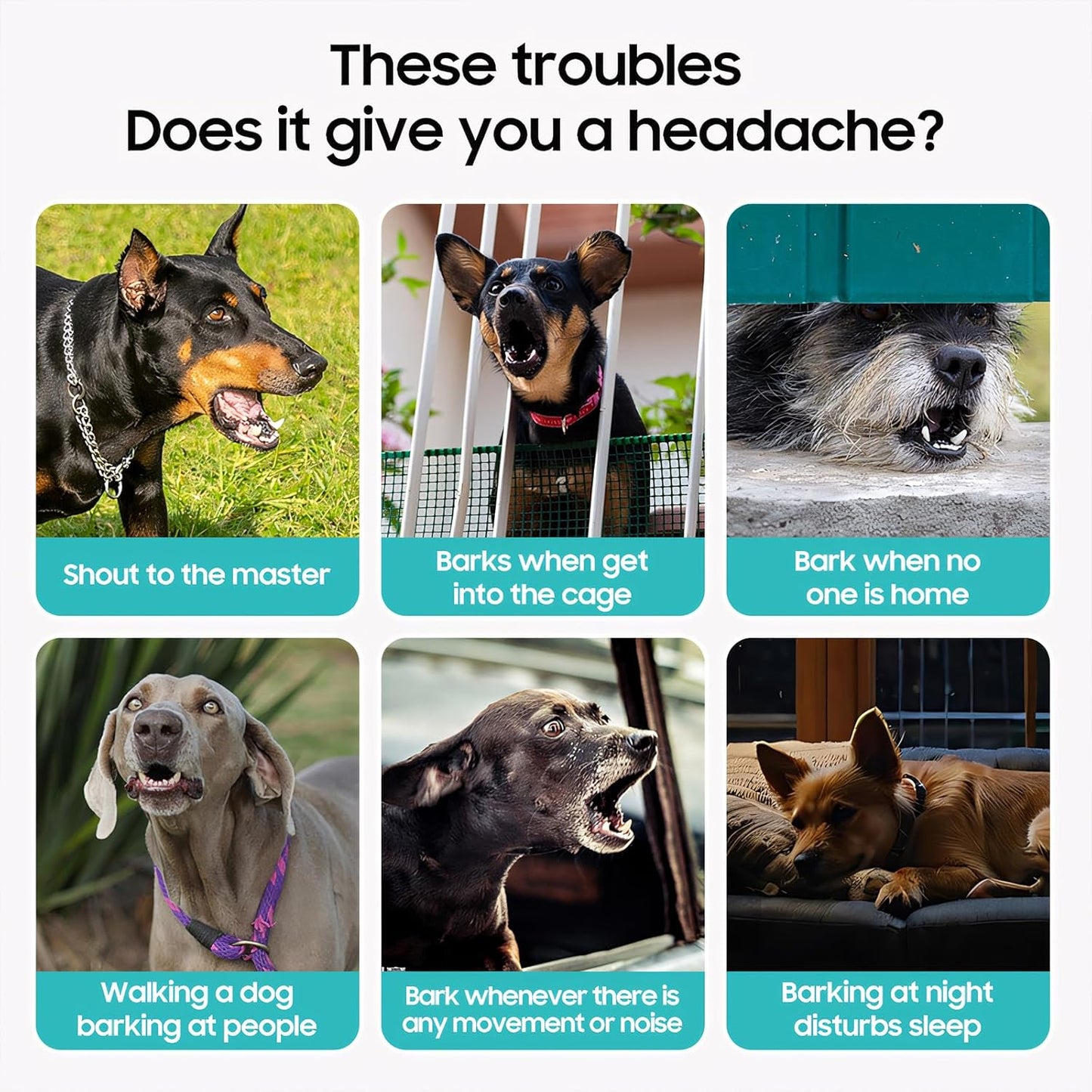 Anti Barking Devices，Auto Dog Bark Deterrent Devices with 3 Levels，Rechargeable Ultrasonic Bark Box Dog Barking Deterrent Devices, Effective Stop Barking Dog Devices for Indoor & Outdoor Dogs