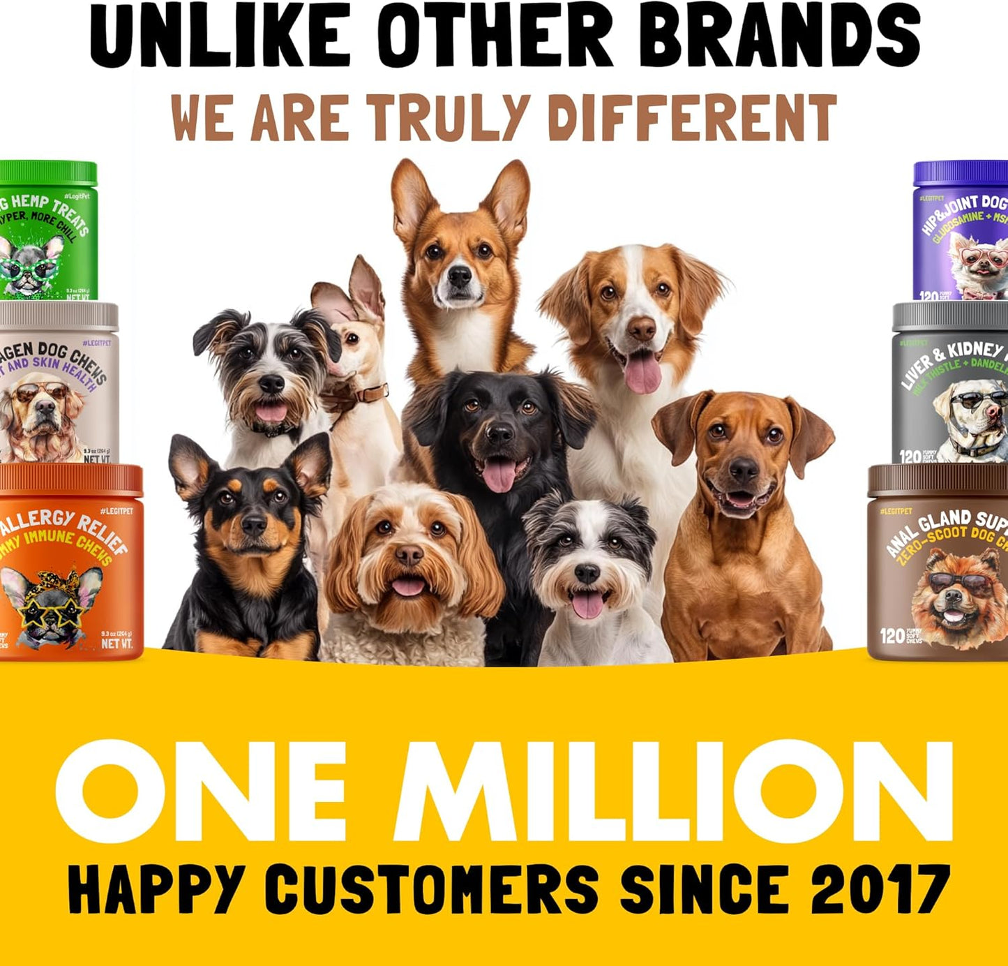 LEGITPET Anal Gland Relief Chews for Dogs Fiber & Digestive Support Supplement Soft Treats for Healthy Bowel & Gland Function Helps Reduce Scooting Promotes Dog Health & Comfort 120 pcs