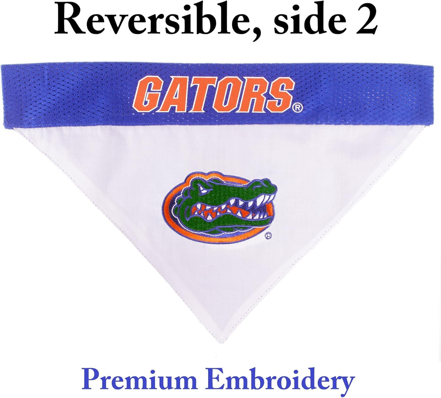 Pets First Collegiate Pet Accessories, Reversible Bandana, Florida Gators, Large/X-Large