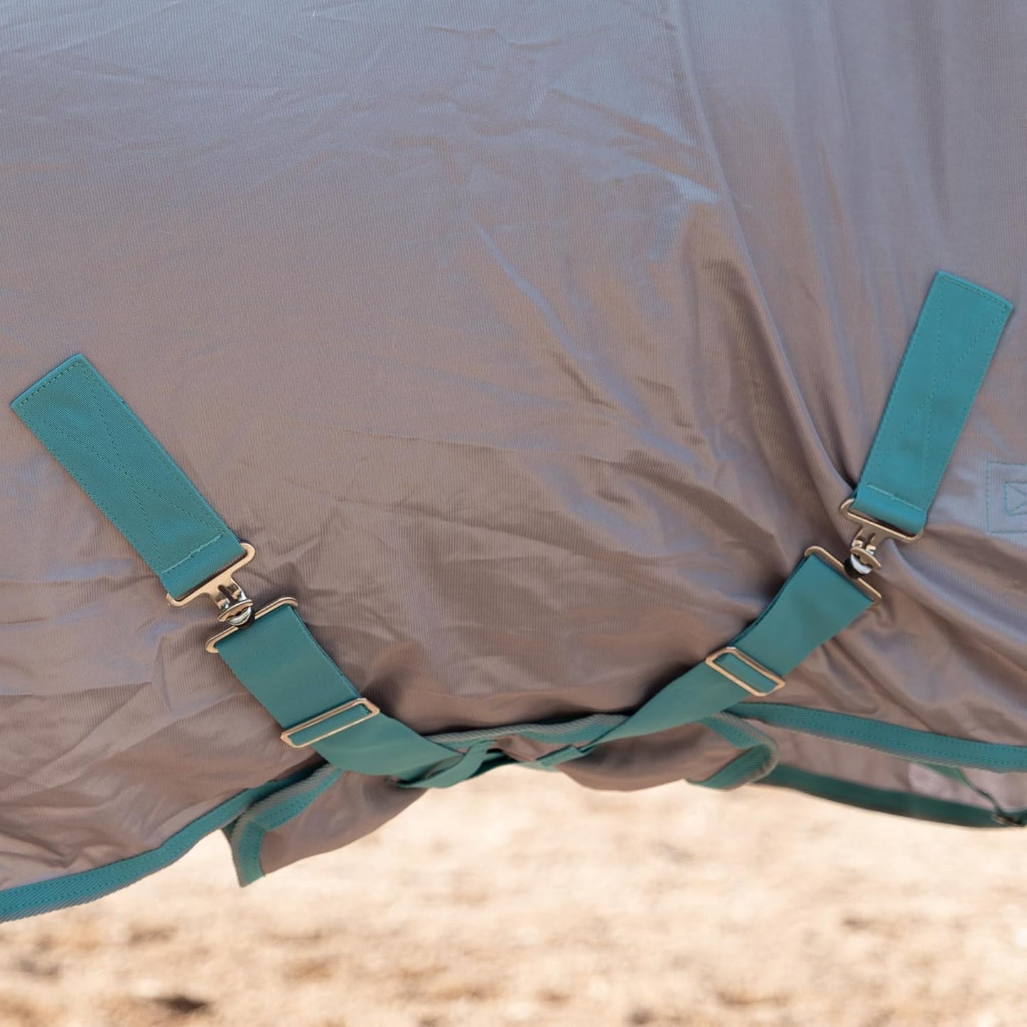 Horse Fly Sheet with Detachable Neck Cover & Belly Wrap, Adjustable Fly Sheet for Horses, Ventilated Airflow Mesh Equine Cooling Summer Flysheet Grey 69