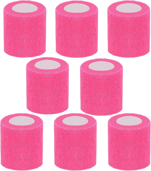 Self Adhesive Bandage Wrap,2 Inch Pink Breathable Elastic Cohesive Bandages, Vet Wrap Sports Tape Bulk for First Aid Supplies, Wrist Sprains Protection