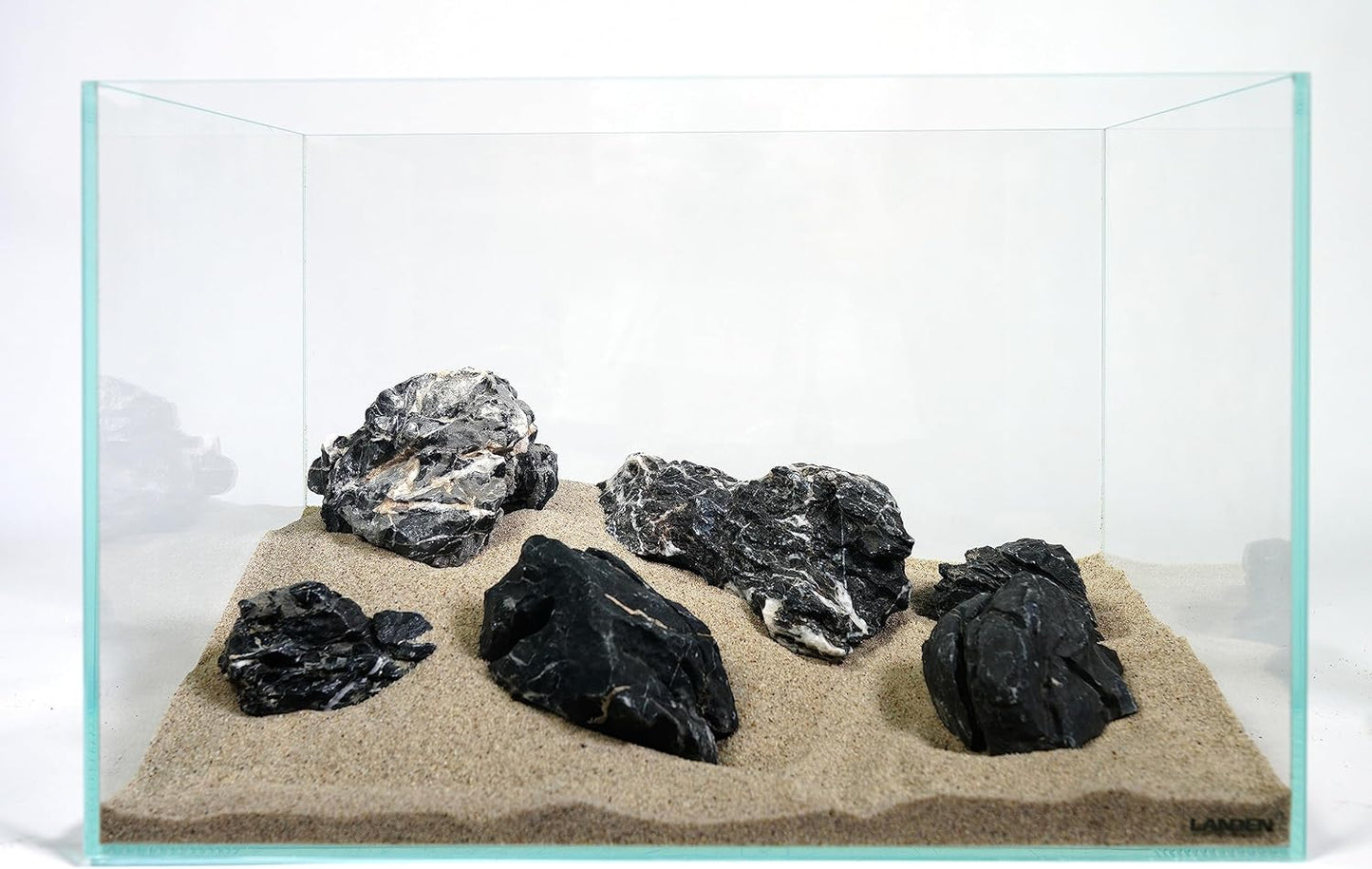 LANDEN Dark SEIRYU Stones Natural Rocks(17lbs, 3~11 inches,7-8pcs) for Aquarium, Paludarium, Terrariums, Landscaping Rocks, Decorative Aquarium Rocks